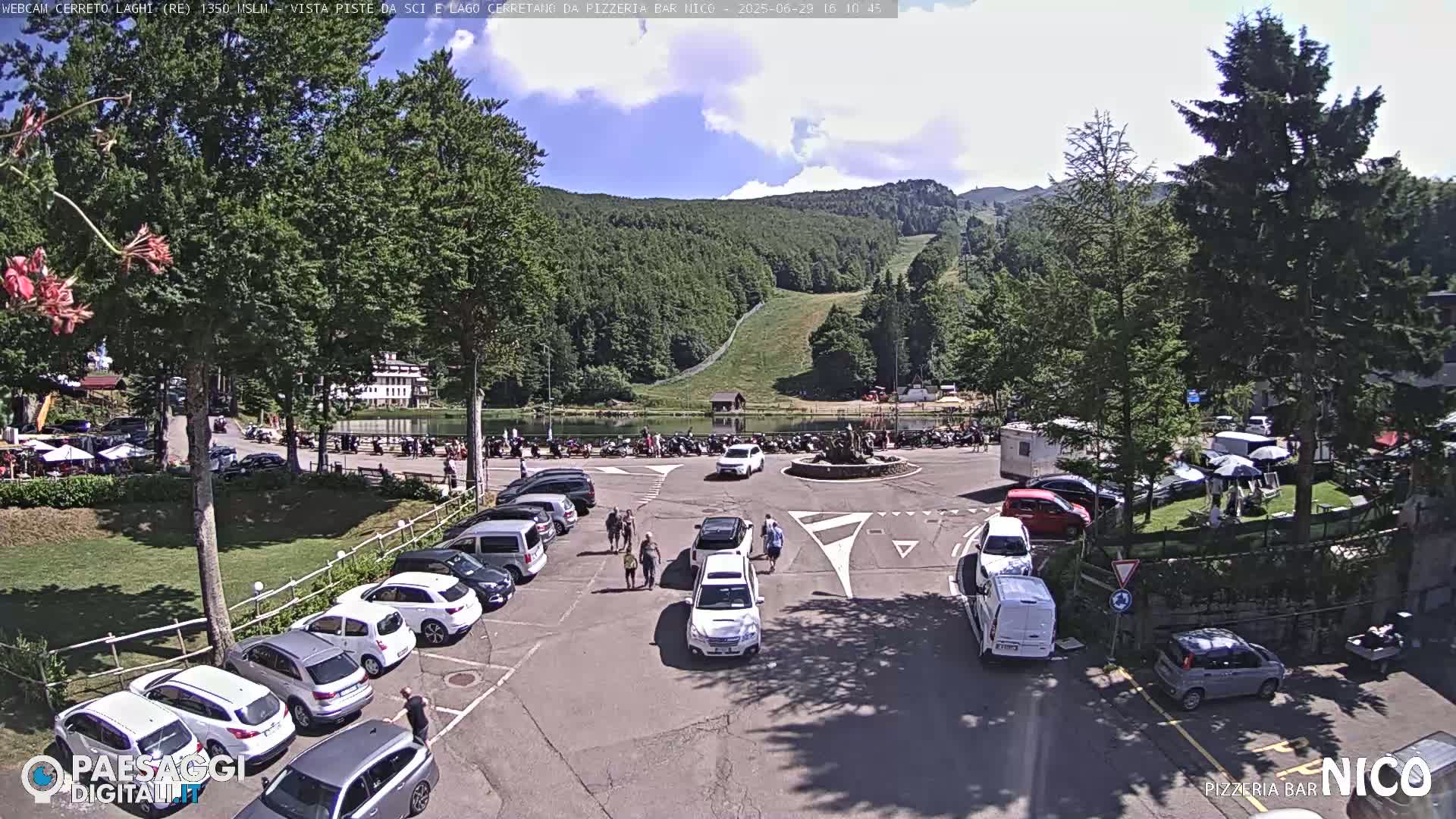 Cerreto Laghi Lake Ski Slopes & Lake's Square Live Cam  - Reggio Emilia, Emilia-Romagna, Italy