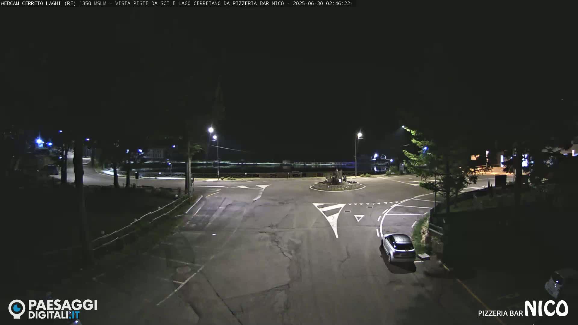 Cerreto Laghi Lake Ski Slopes & Lake's Square Live Cam  - Reggio Emilia, Emilia-Romagna, Italy