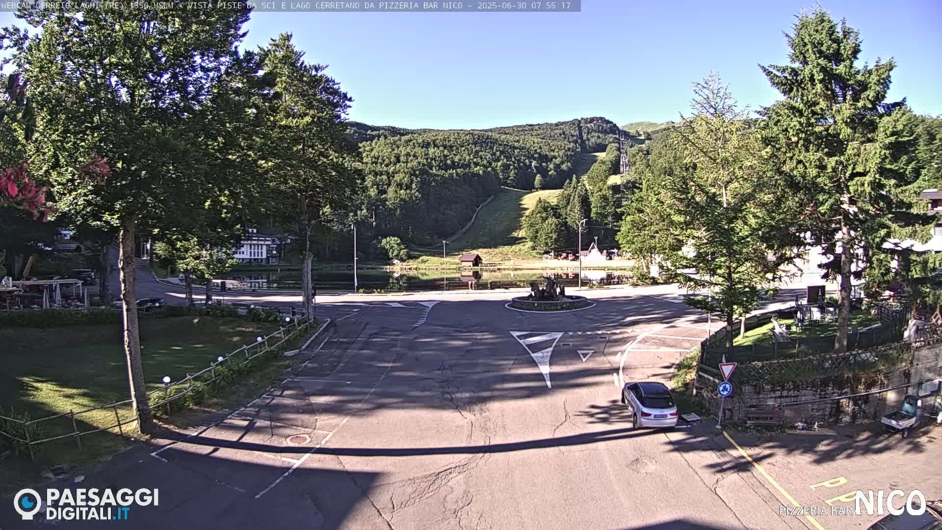 Cerreto Laghi Lake Ski Slopes & Lake's Square Live Cam  - Reggio Emilia, Emilia-Romagna, Italy