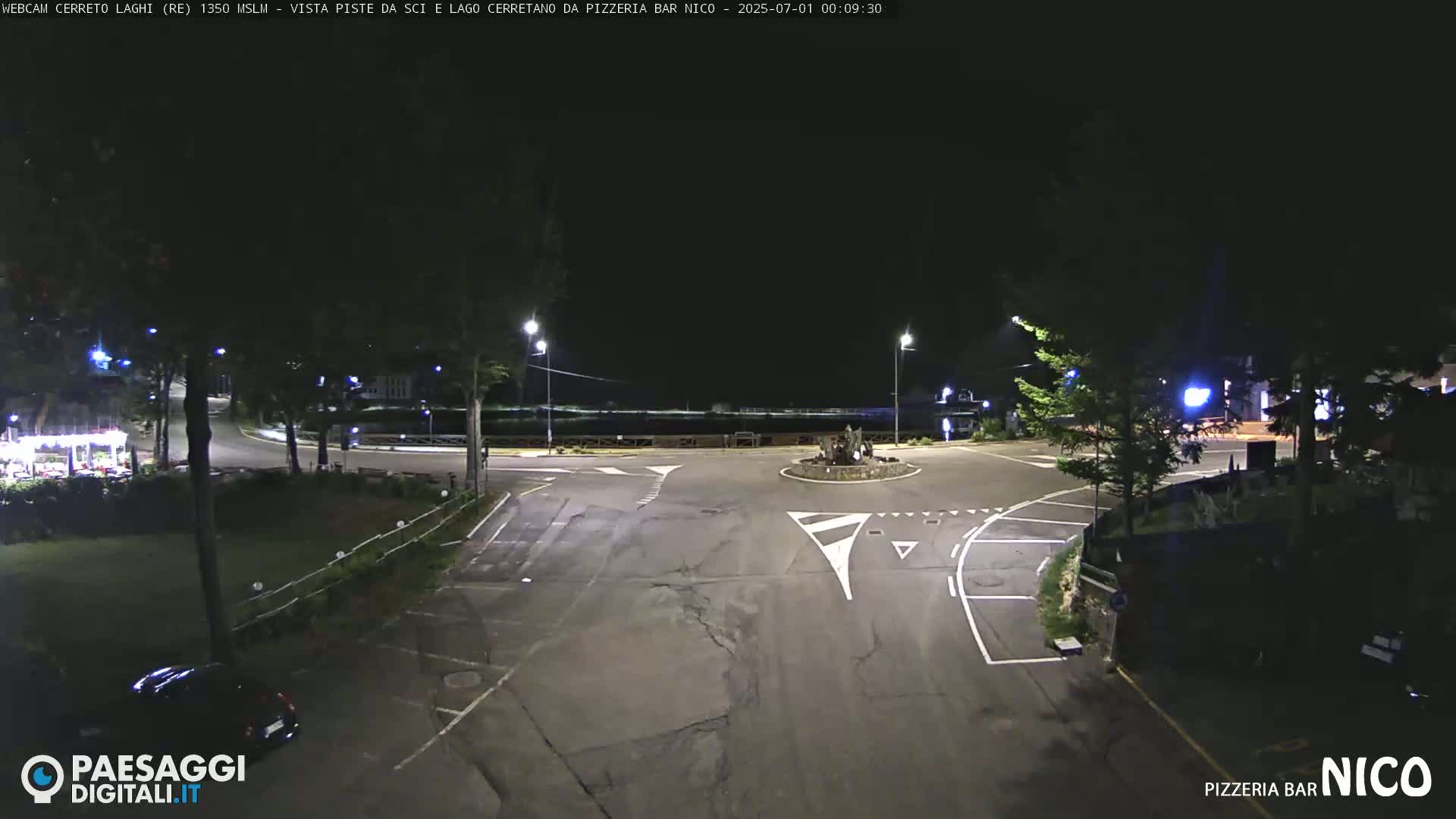 Cerreto Laghi Lake Ski Slopes & Lake's Square Live Cam  - Reggio Emilia, Emilia-Romagna, Italy