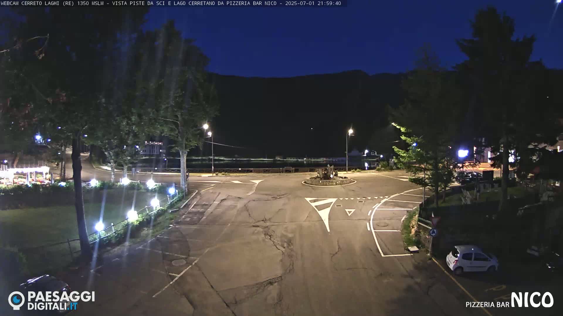 Cerreto Laghi Lake Ski Slopes & Lake's Square Live Cam  - Reggio Emilia, Emilia-Romagna, Italy