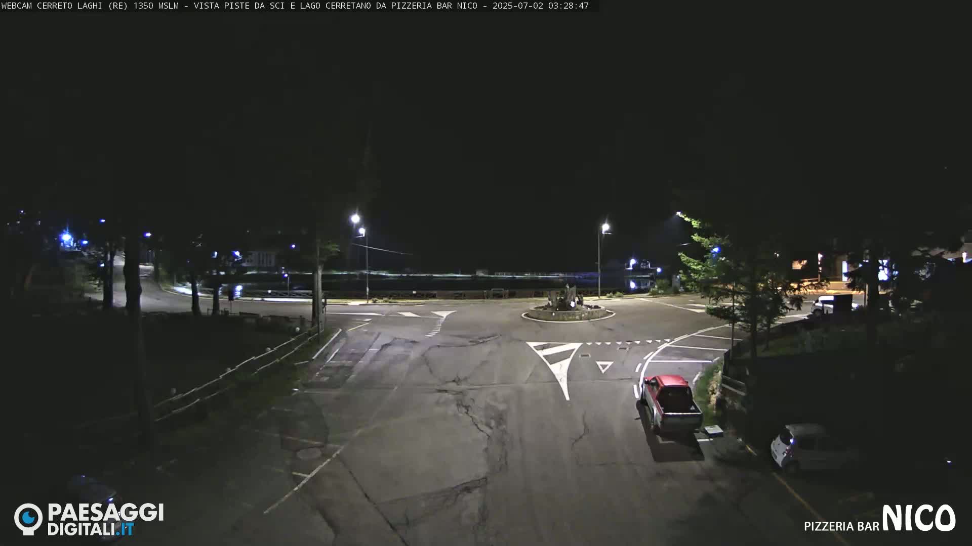 Cerreto Laghi Lake Ski Slopes & Lake's Square Live Cam  - Reggio Emilia, Emilia-Romagna, Italy