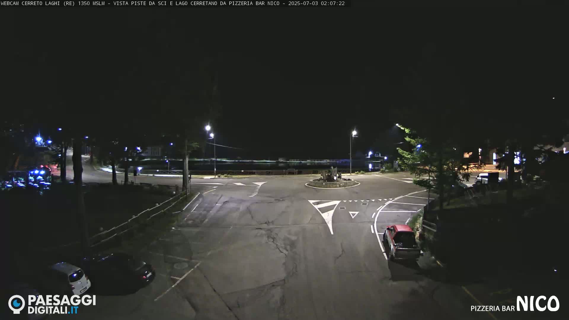 Cerreto Laghi Lake Ski Slopes & Lake's Square Live Cam  - Reggio Emilia, Emilia-Romagna, Italy
