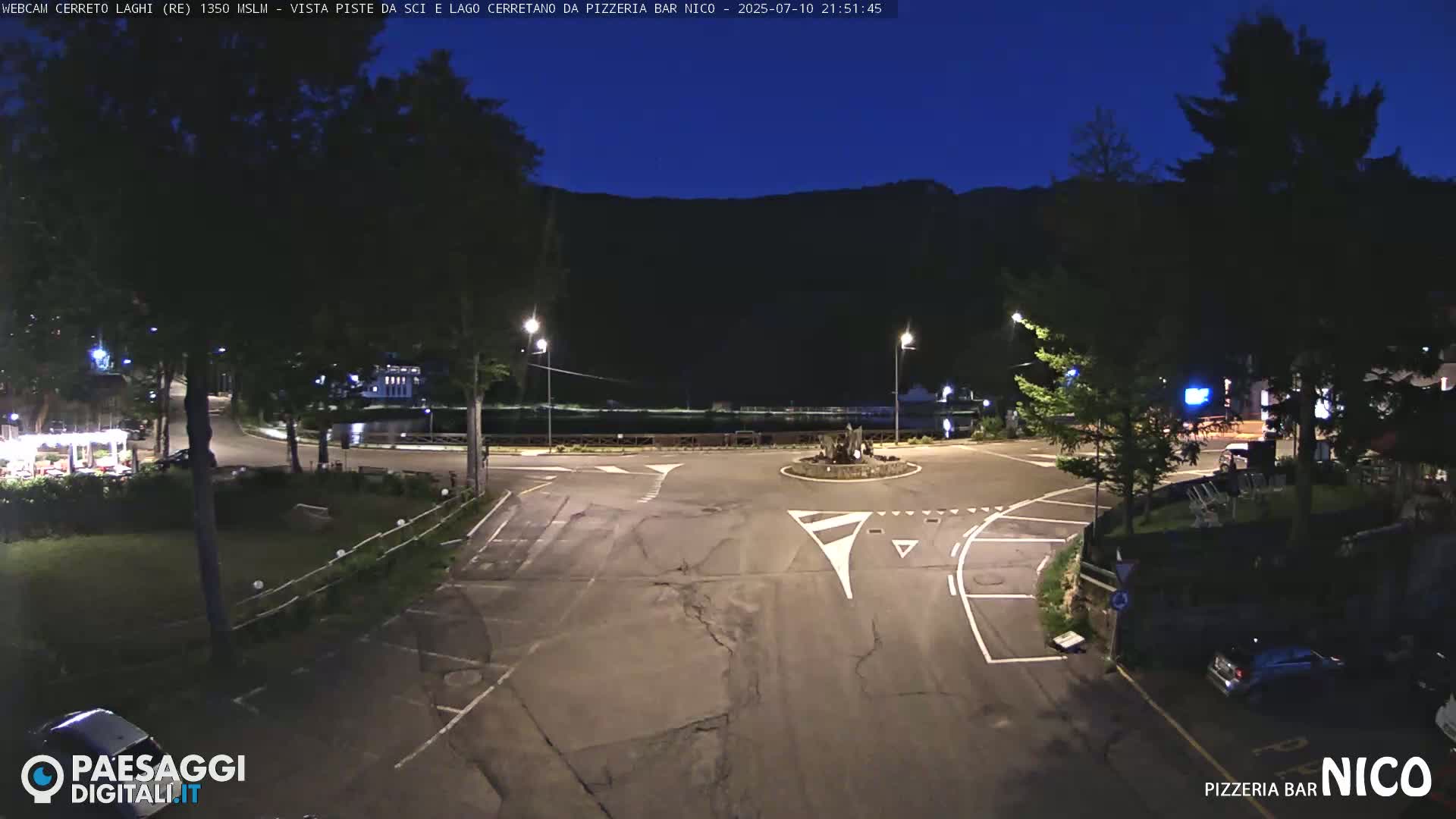 Cerreto Laghi Lake Ski Slopes & Lake's Square Live Cam  - Reggio Emilia, Emilia-Romagna, Italy
