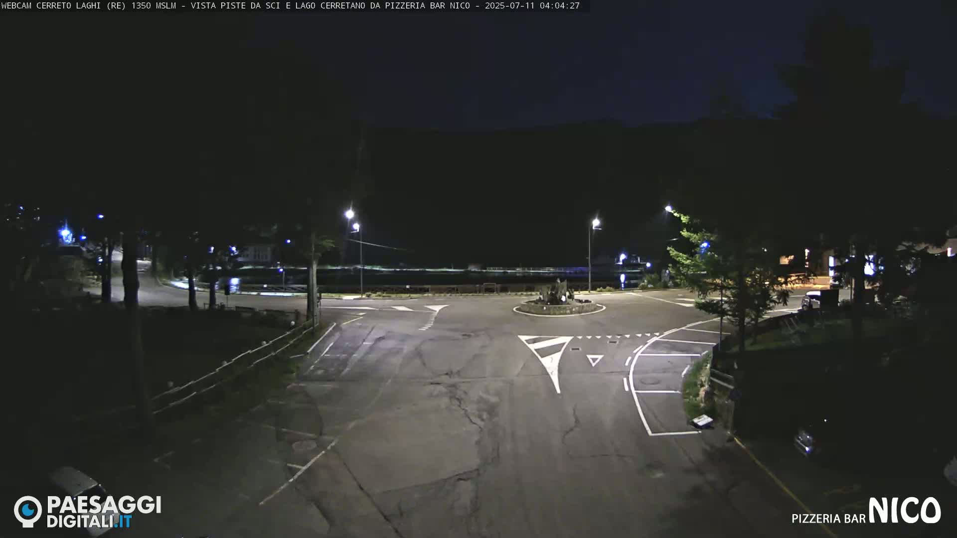 Cerreto Laghi Lake Ski Slopes & Lake's Square Live Cam  - Reggio Emilia, Emilia-Romagna, Italy