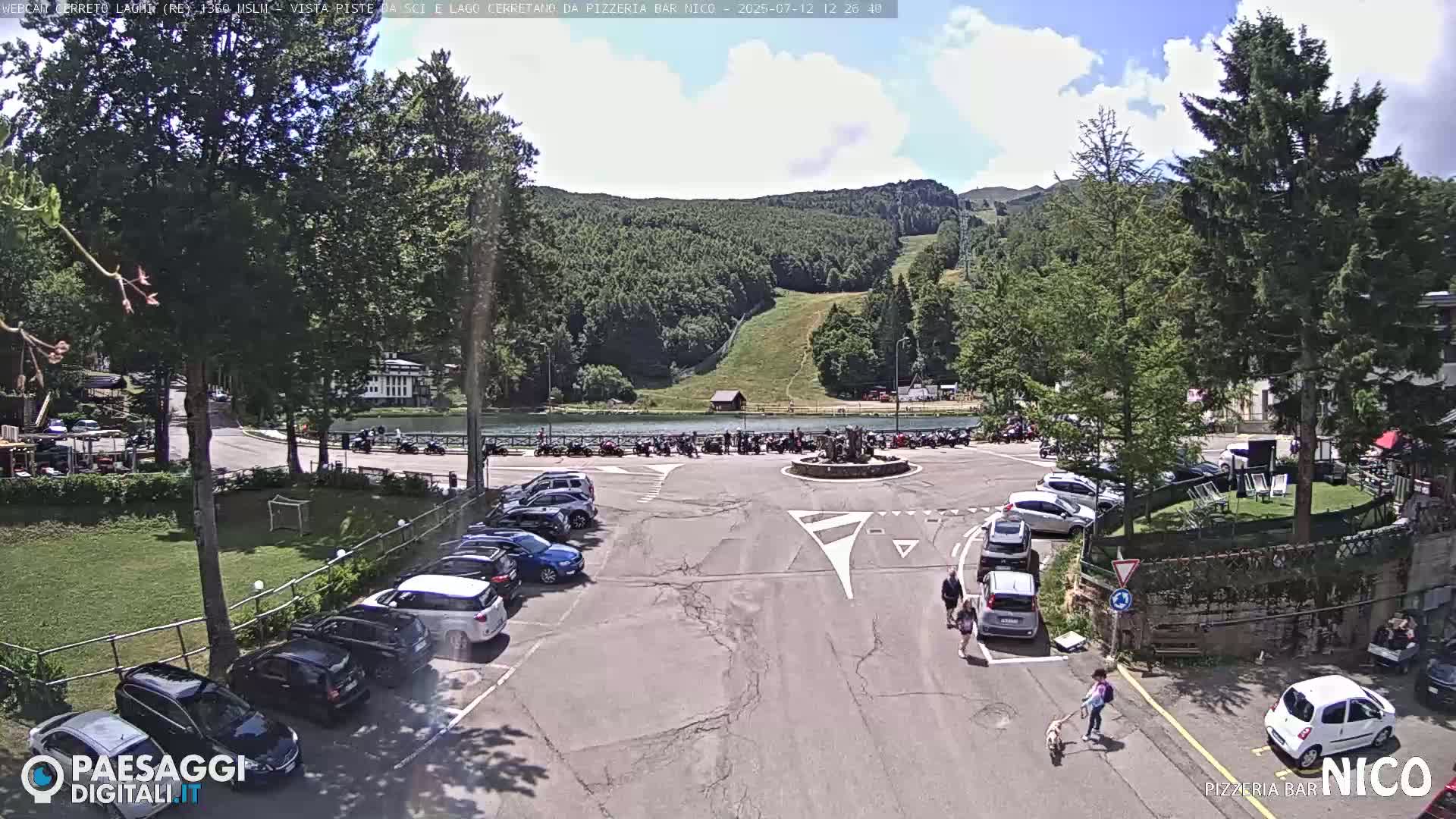 Cerreto Laghi Lake Ski Slopes & Lake's Square Live Cam  - Reggio Emilia, Emilia-Romagna, Italy