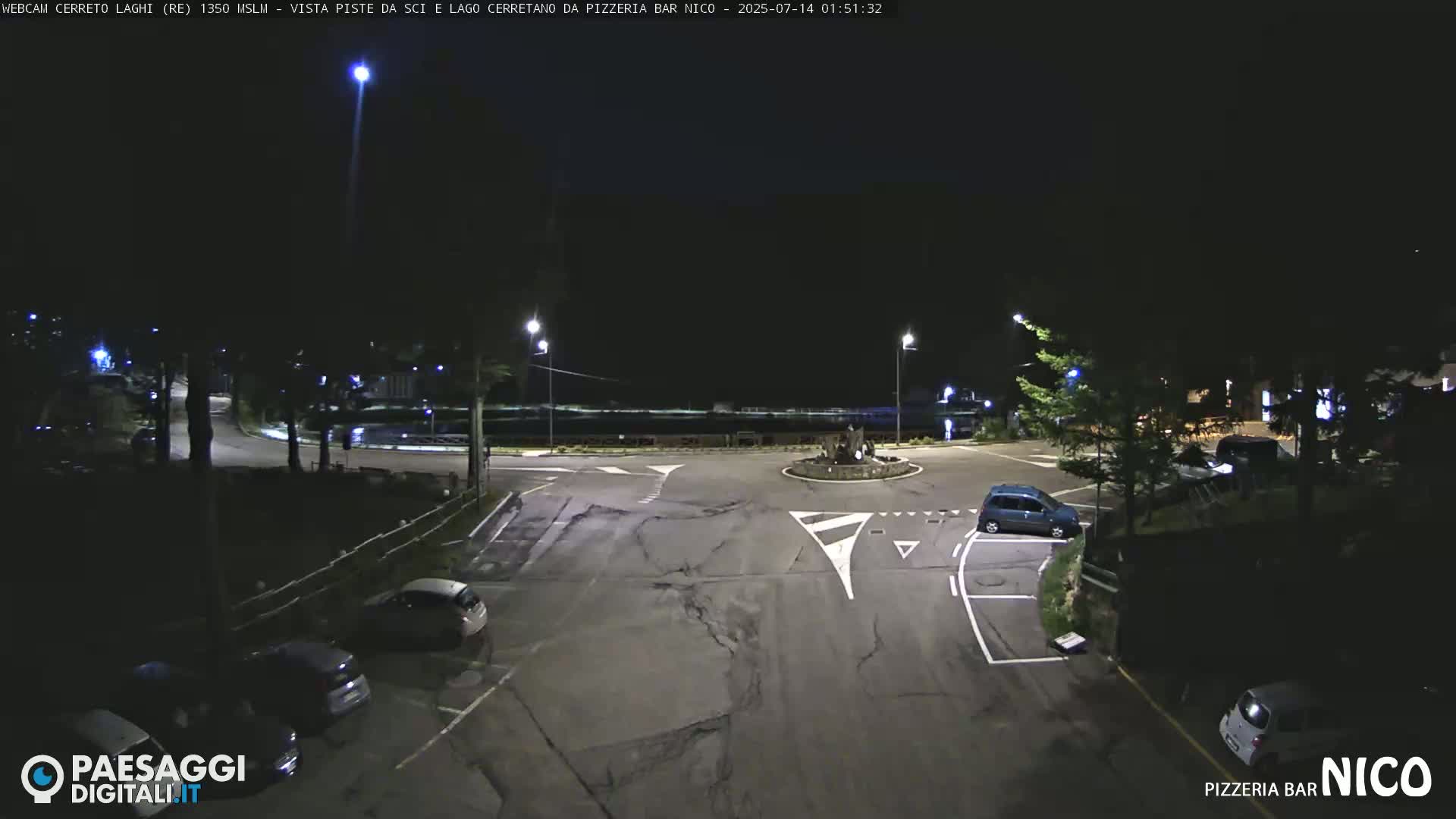 Cerreto Laghi Lake Ski Slopes & Lake's Square Live Cam  - Reggio Emilia, Emilia-Romagna, Italy