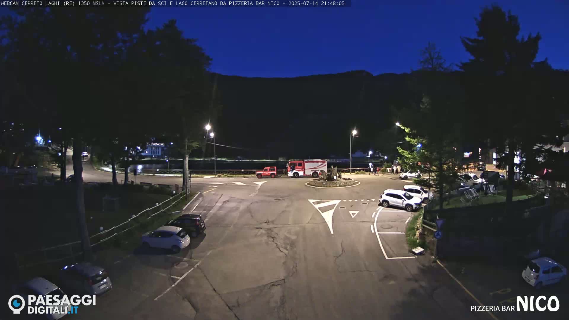 Cerreto Laghi Lake Ski Slopes & Lake's Square Live Cam  - Reggio Emilia, Emilia-Romagna, Italy
