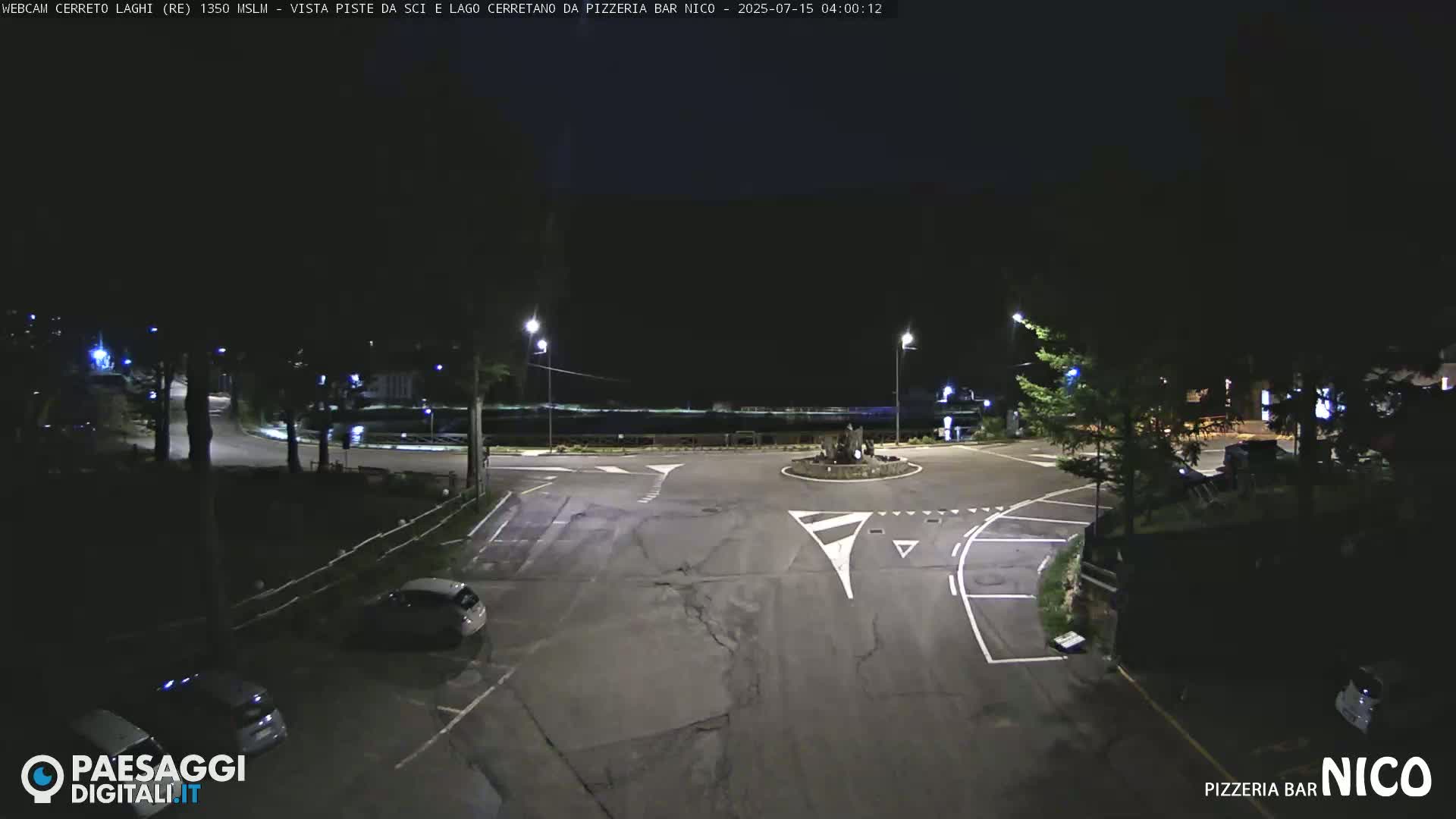 Cerreto Laghi Lake Ski Slopes & Lake's Square Live Cam  - Reggio Emilia, Emilia-Romagna, Italy