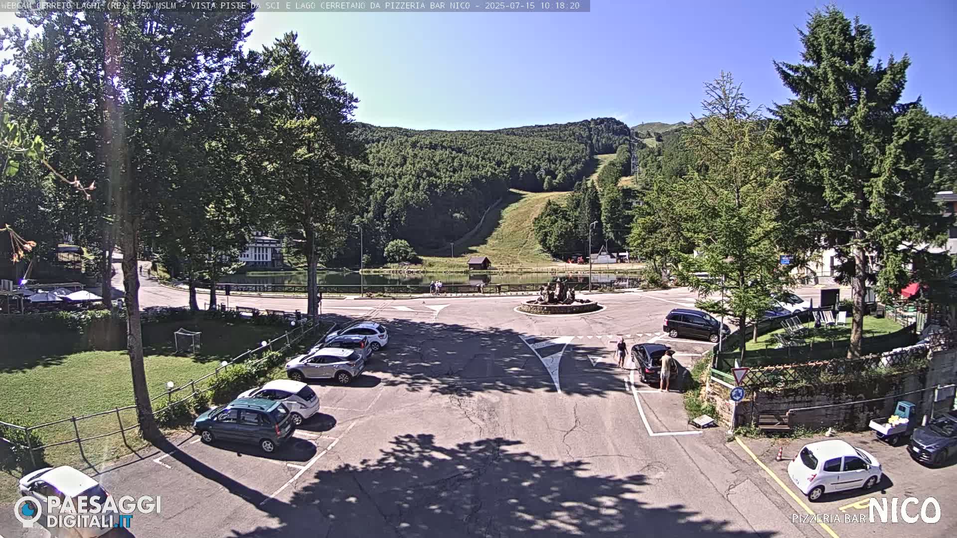 Cerreto Laghi Lake Ski Slopes & Lake's Square Live Cam  - Reggio Emilia, Emilia-Romagna, Italy