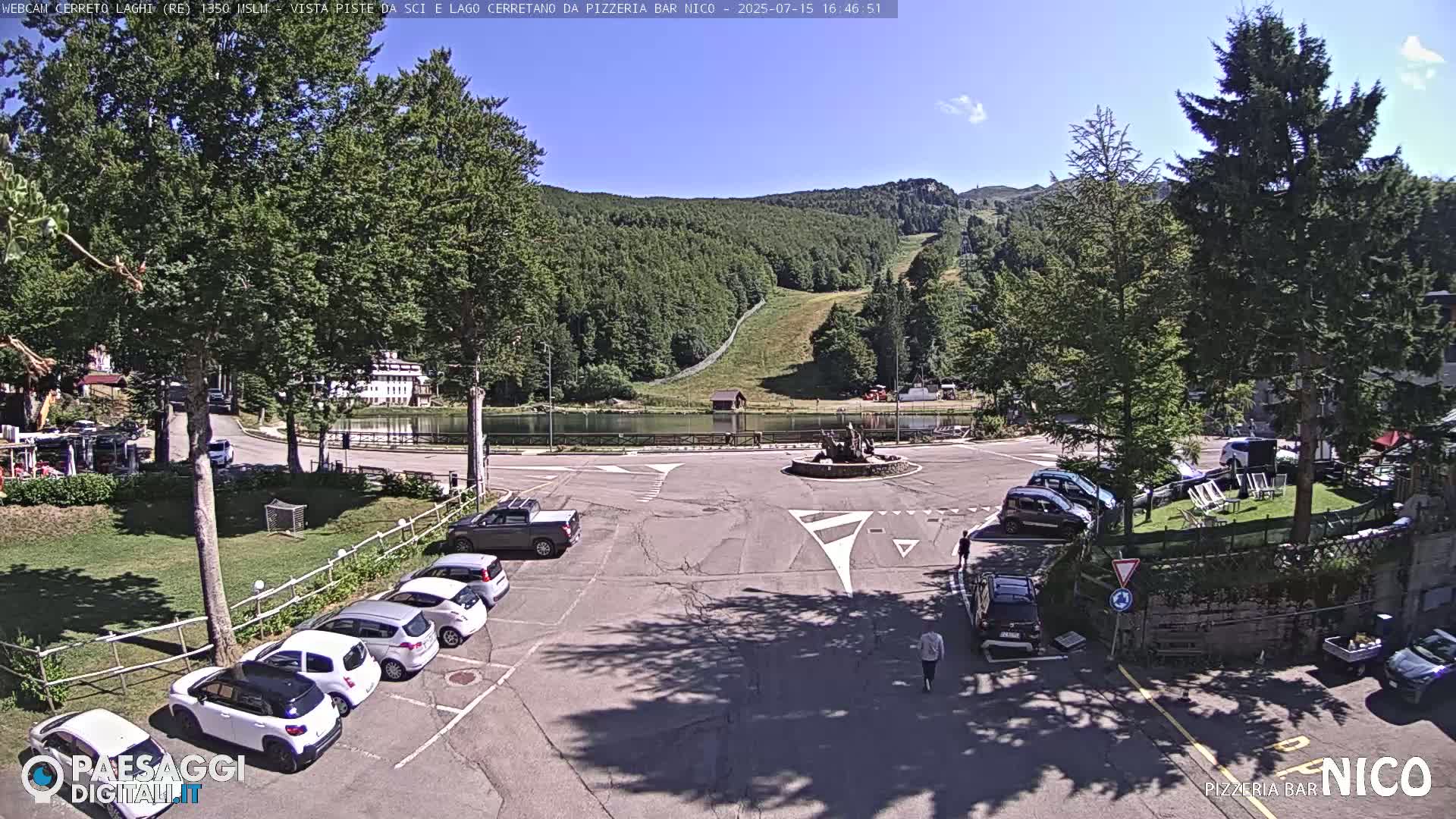 Cerreto Laghi Lake Ski Slopes & Lake's Square Live Cam  - Reggio Emilia, Emilia-Romagna, Italy