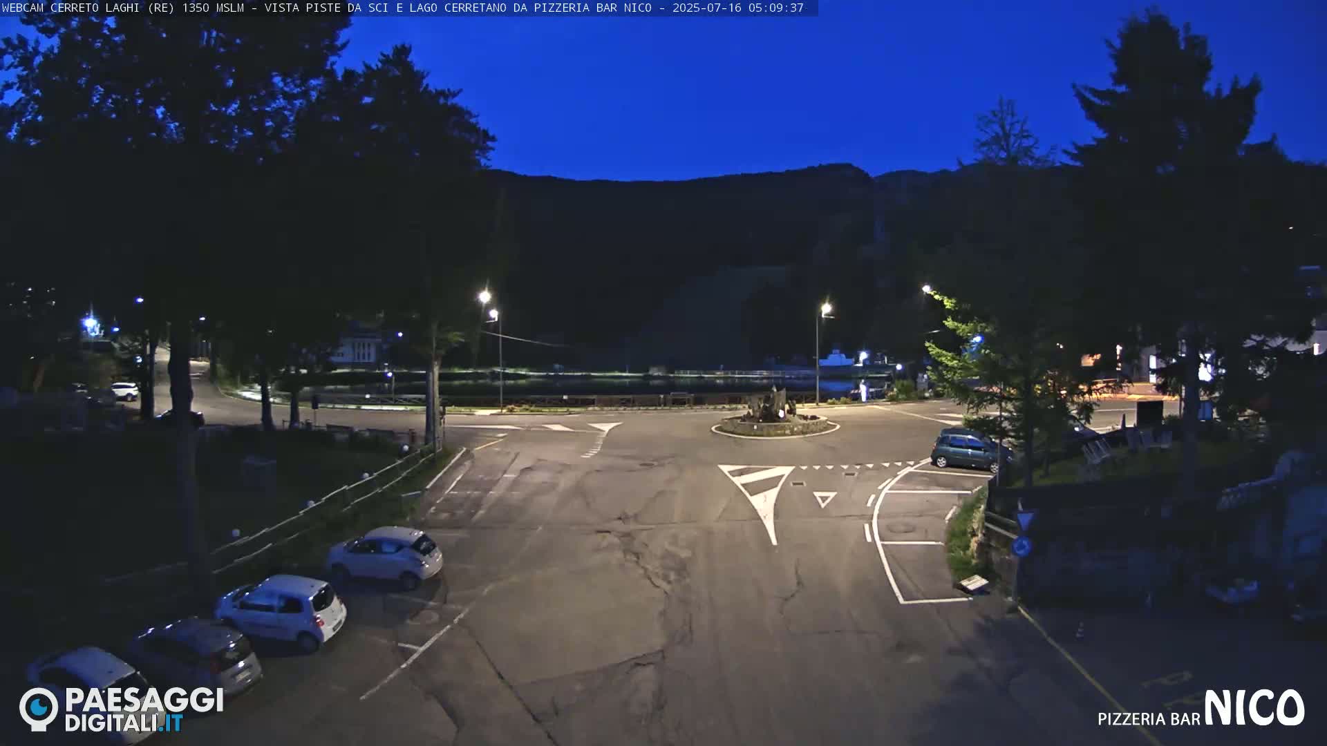 Cerreto Laghi Lake Ski Slopes & Lake's Square Live Cam  - Reggio Emilia, Emilia-Romagna, Italy