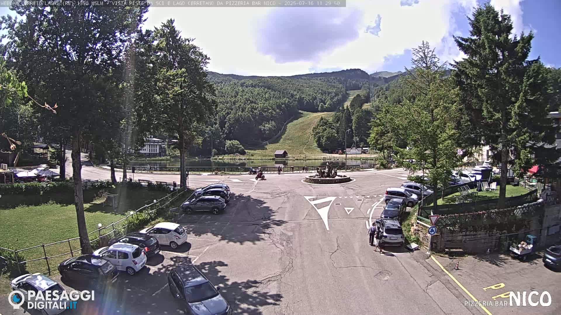 Cerreto Laghi Lake Ski Slopes & Lake's Square Live Cam  - Reggio Emilia, Emilia-Romagna, Italy
