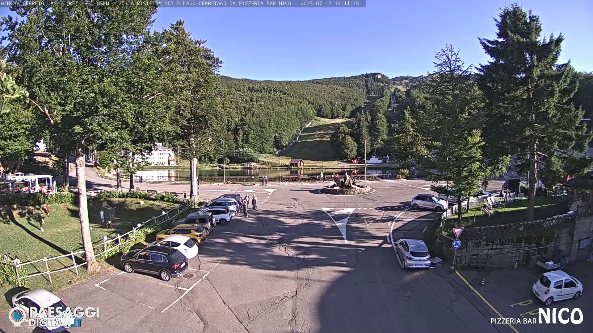 Cerreto Laghi Lake Ski Slopes & Lake's Square Live Cam  - Reggio Emilia, Emilia-Romagna, Italy