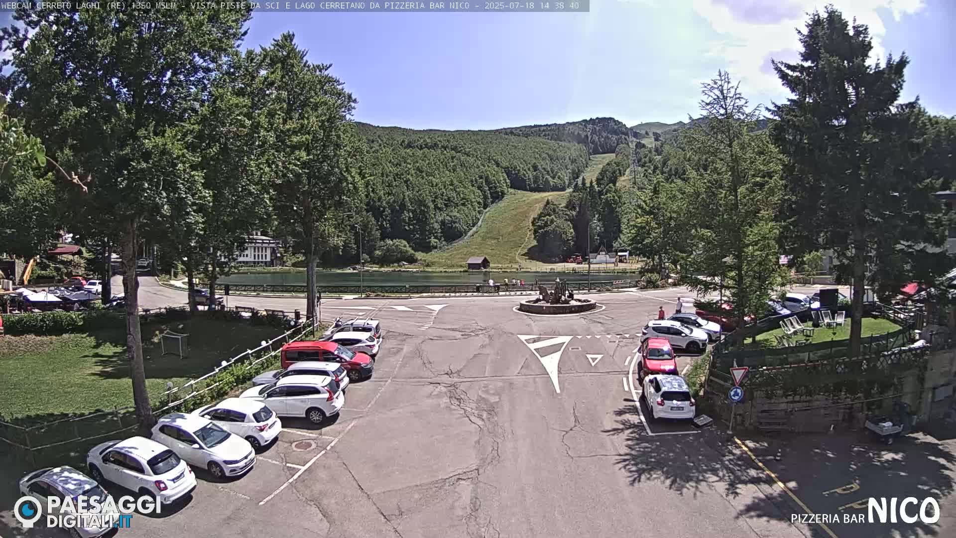 Cerreto Laghi Lake Ski Slopes & Lake's Square Live Cam  - Reggio Emilia, Emilia-Romagna, Italy