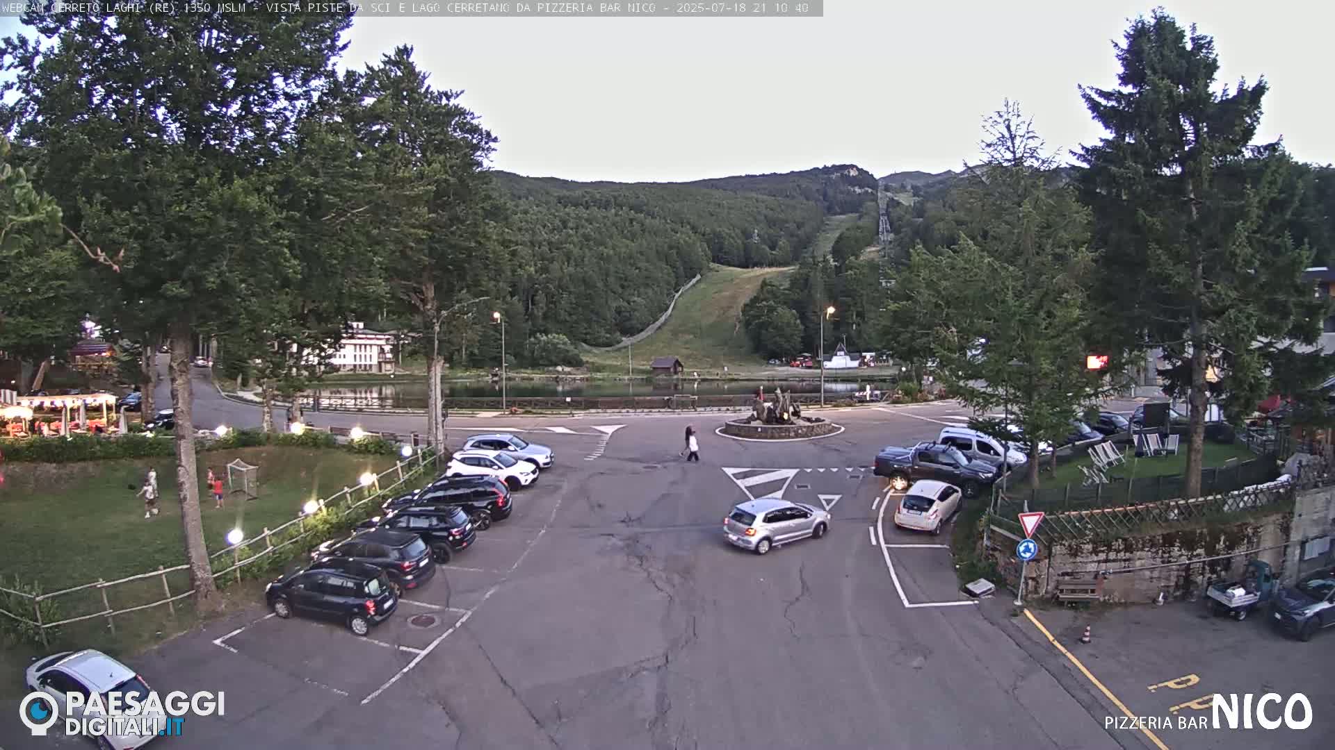 Cerreto Laghi Lake Ski Slopes & Lake's Square Live Cam  - Reggio Emilia, Emilia-Romagna, Italy
