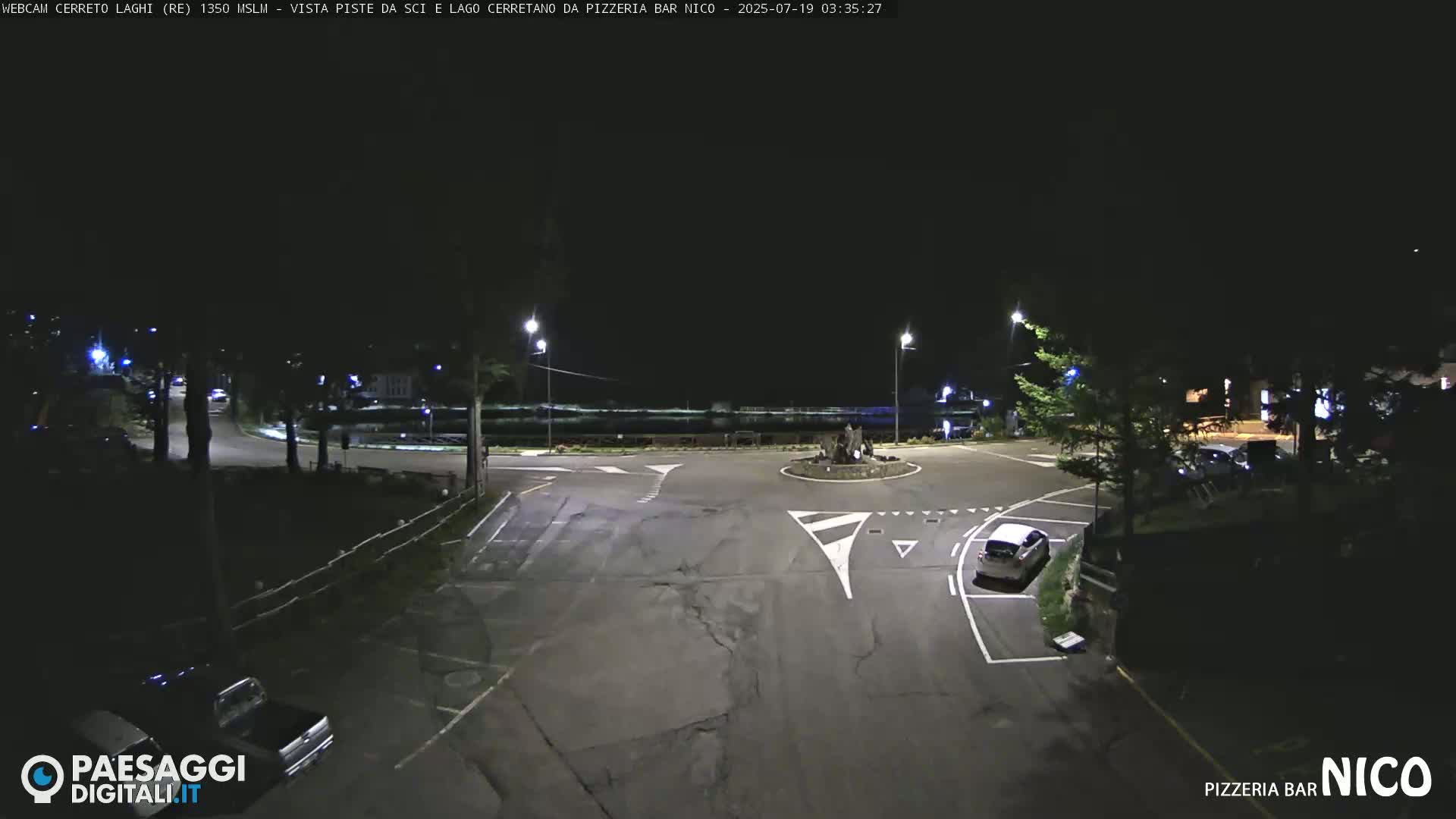 Cerreto Laghi Lake Ski Slopes & Lake's Square Live Cam  - Reggio Emilia, Emilia-Romagna, Italy