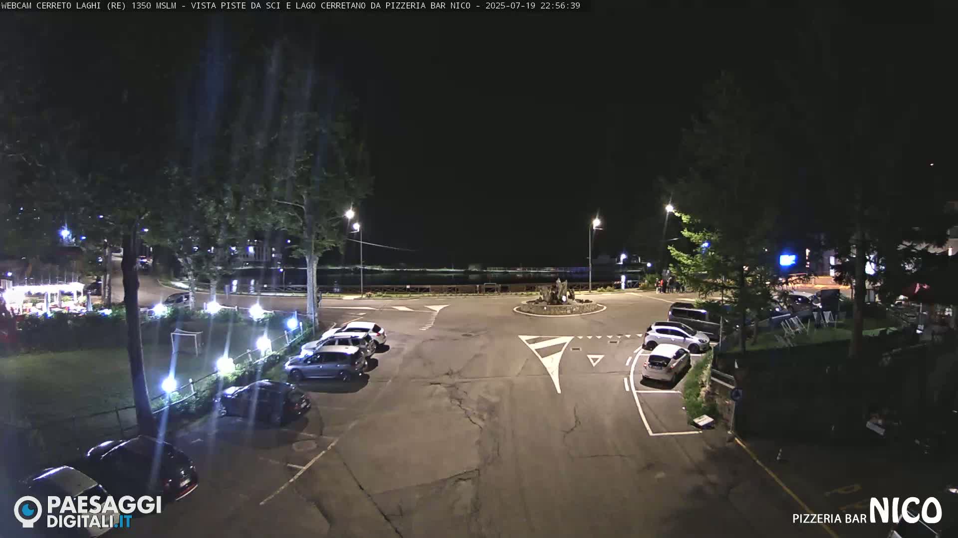 Cerreto Laghi Lake Ski Slopes & Lake's Square Live Cam  - Reggio Emilia, Emilia-Romagna, Italy