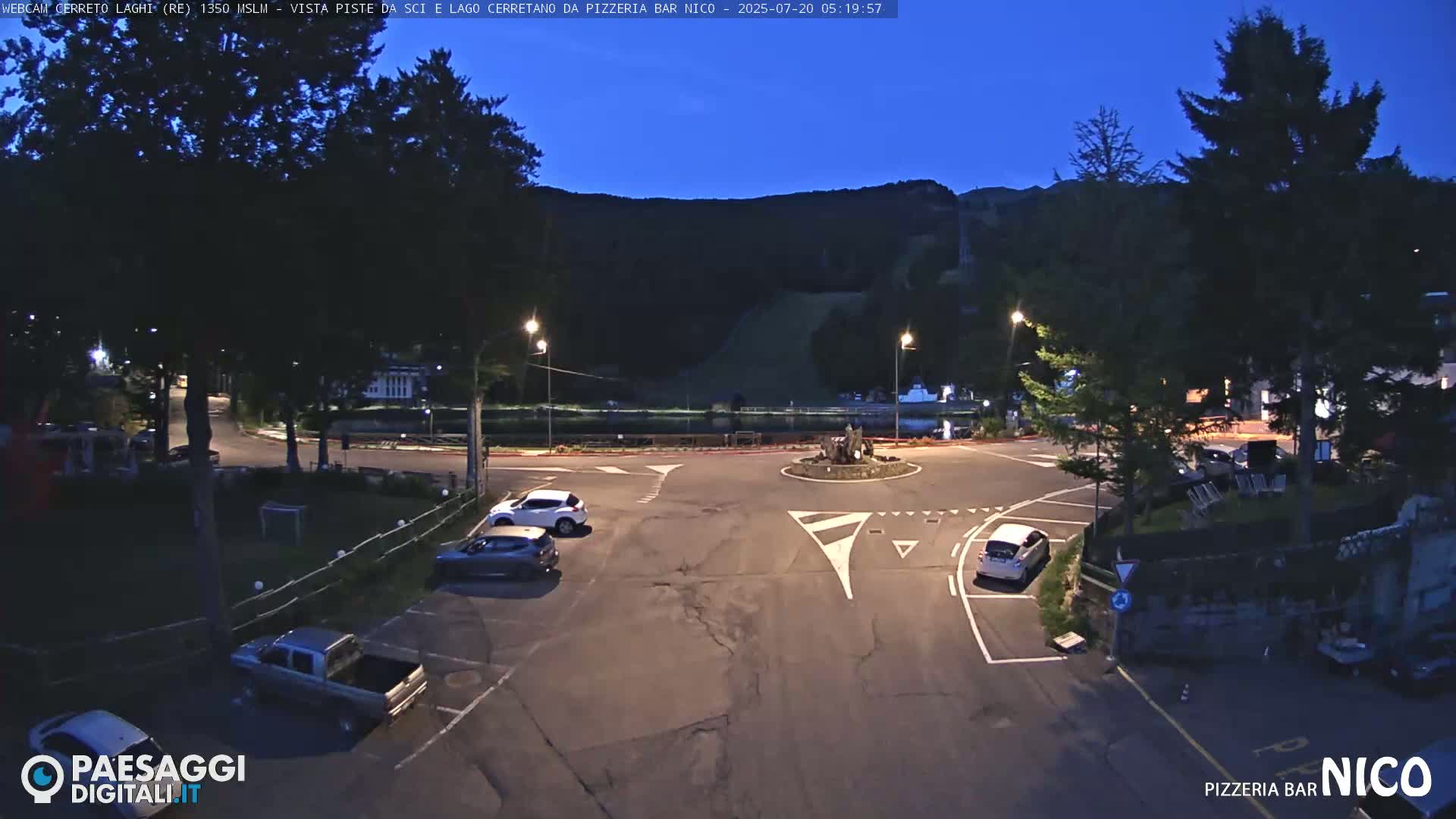 Cerreto Laghi Lake Ski Slopes & Lake's Square Live Cam  - Reggio Emilia, Emilia-Romagna, Italy