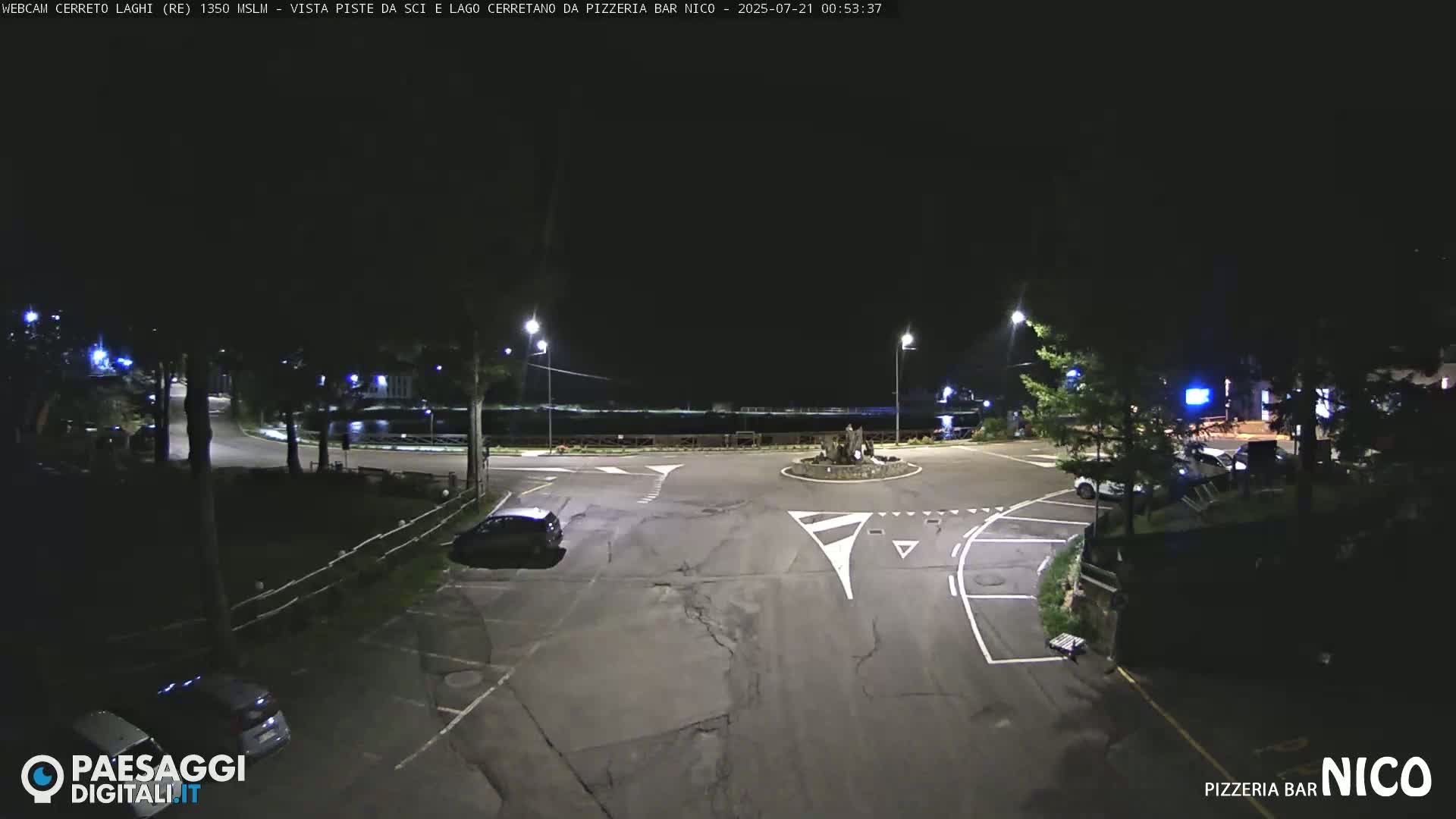 Cerreto Laghi Lake Ski Slopes & Lake's Square Live Cam  - Reggio Emilia, Emilia-Romagna, Italy