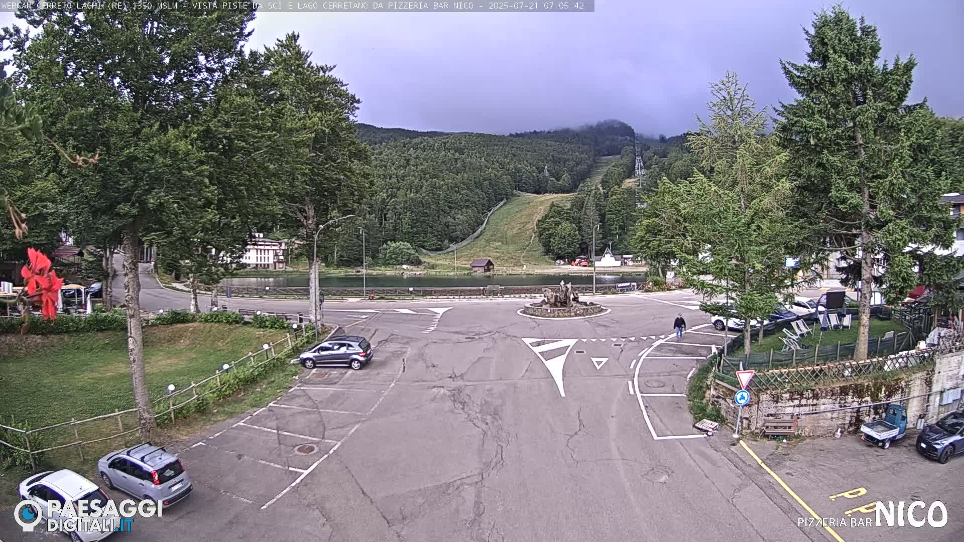 Cerreto Laghi Lake Ski Slopes & Lake's Square Live Cam  - Reggio Emilia, Emilia-Romagna, Italy