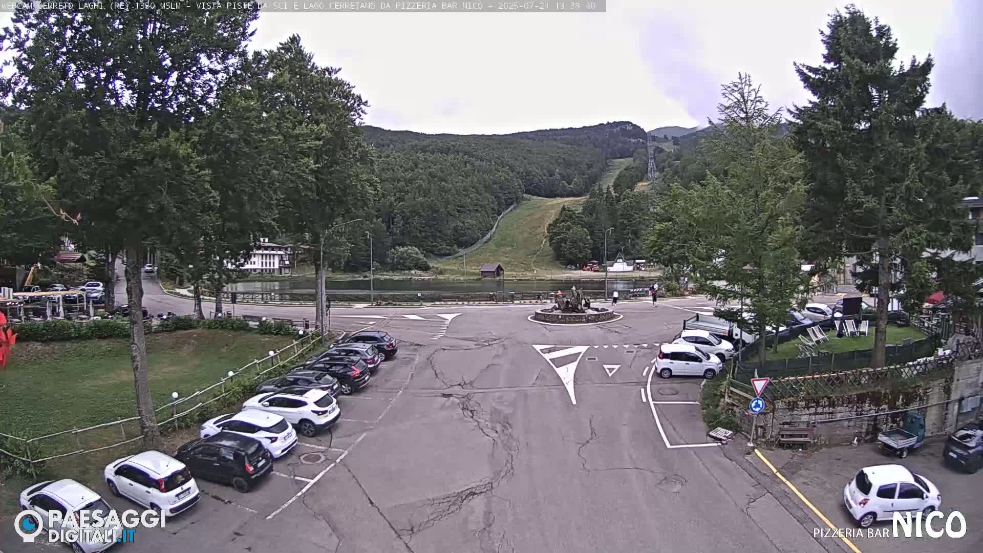 Cerreto Laghi Lake Ski Slopes & Lake's Square Live Cam  - Reggio Emilia, Emilia-Romagna, Italy