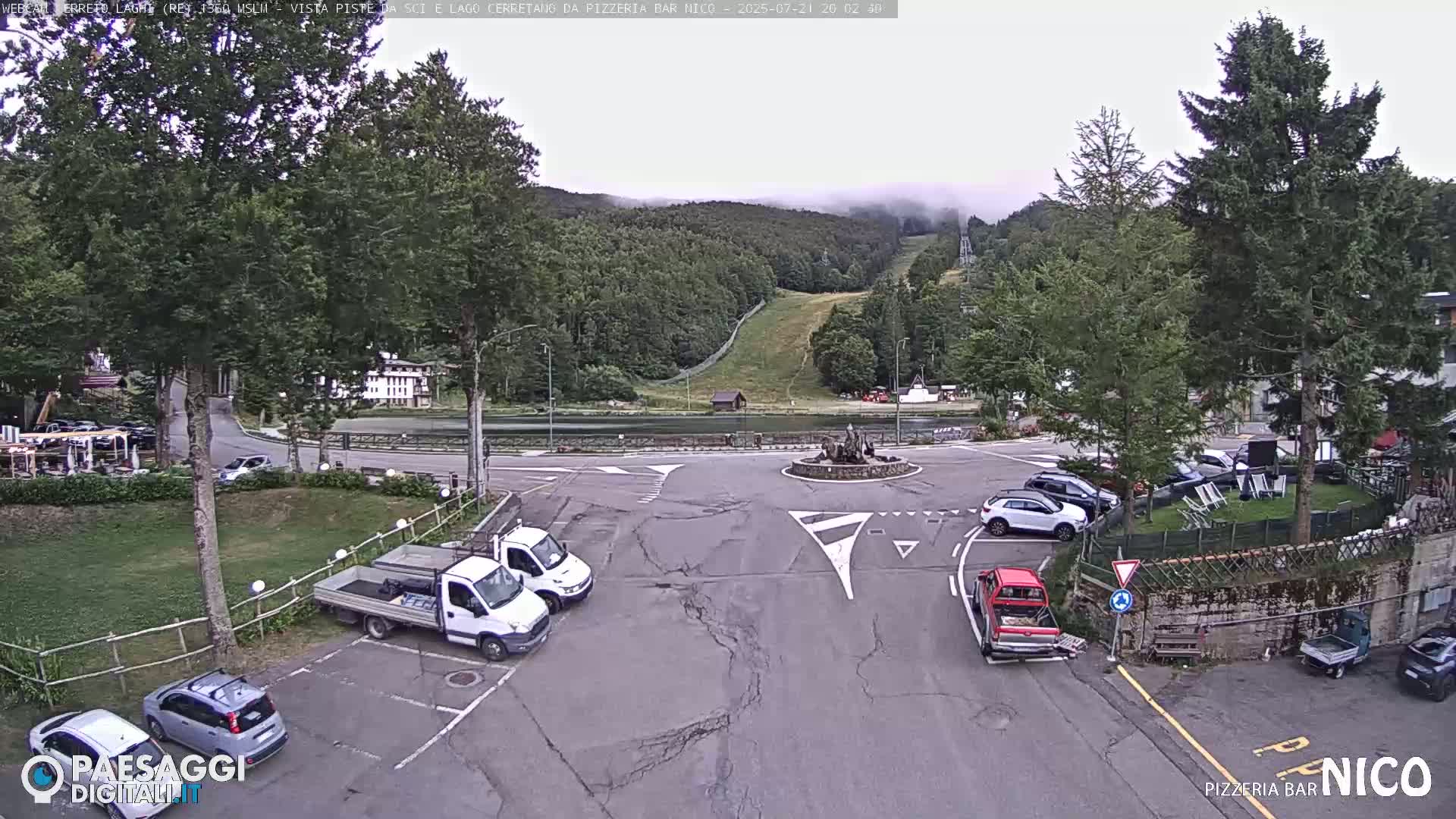 Cerreto Laghi Lake Ski Slopes & Lake's Square Live Cam  - Reggio Emilia, Emilia-Romagna, Italy