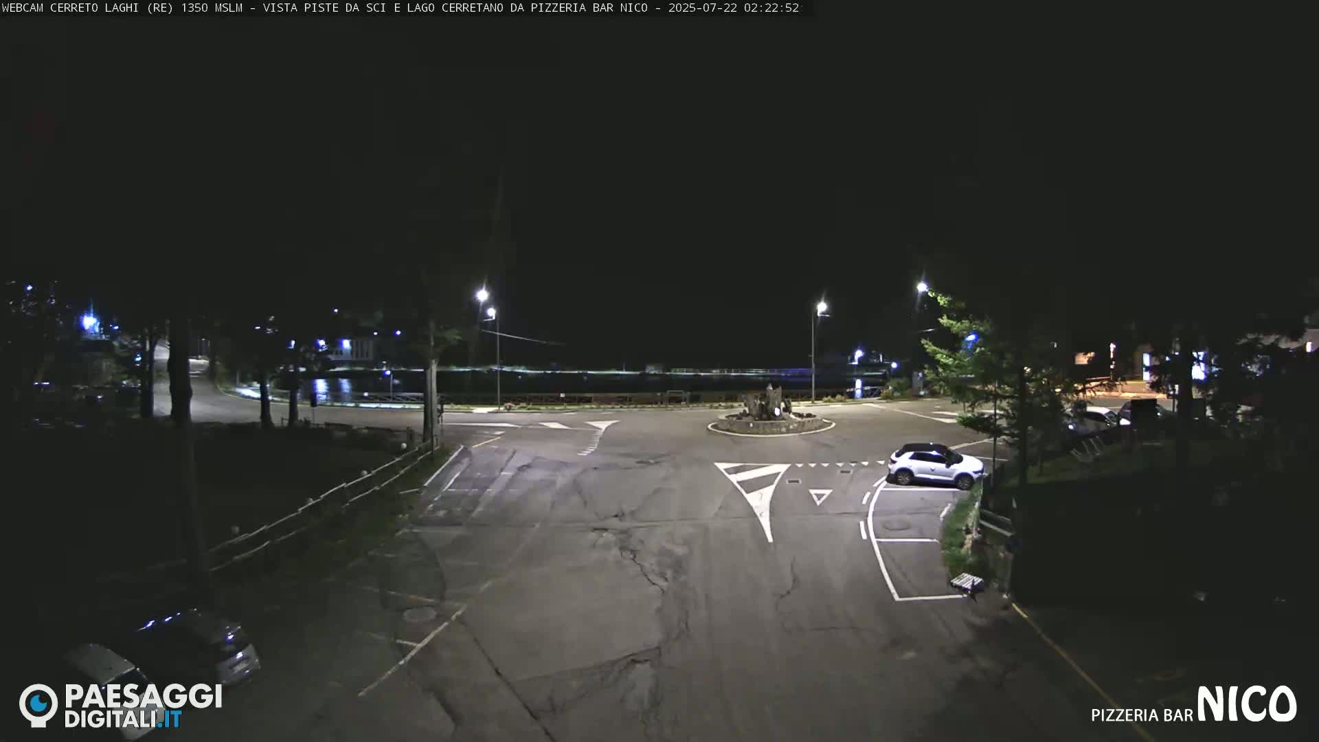 Cerreto Laghi Lake Ski Slopes & Lake's Square Live Cam  - Reggio Emilia, Emilia-Romagna, Italy
