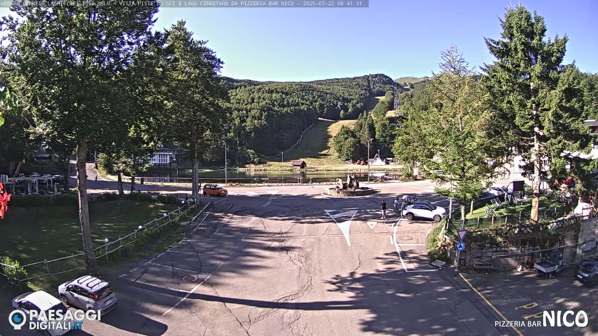 Cerreto Laghi Lake Ski Slopes & Lake's Square Live Cam  - Reggio Emilia, Emilia-Romagna, Italy
