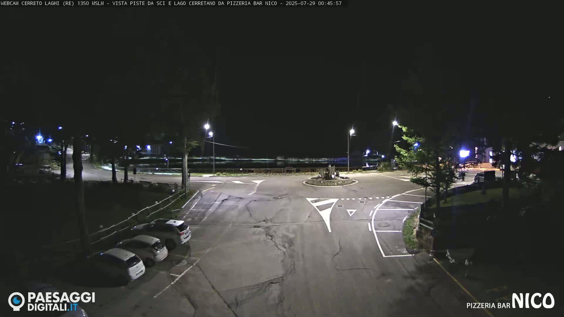 Cerreto Laghi Lake Ski Slopes & Lake's Square Live Cam  - Reggio Emilia, Emilia-Romagna, Italy