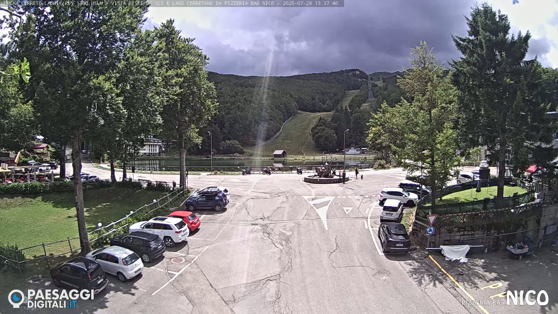Cerreto Laghi Lake Ski Slopes & Lake's Square Live Cam  - Reggio Emilia, Emilia-Romagna, Italy