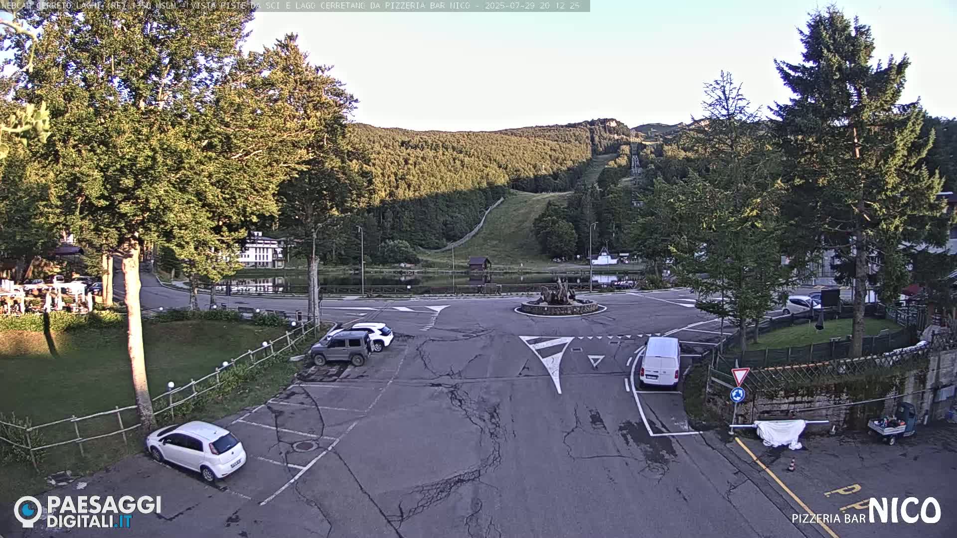 Cerreto Laghi Lake Ski Slopes & Lake's Square Live Cam  - Reggio Emilia, Emilia-Romagna, Italy