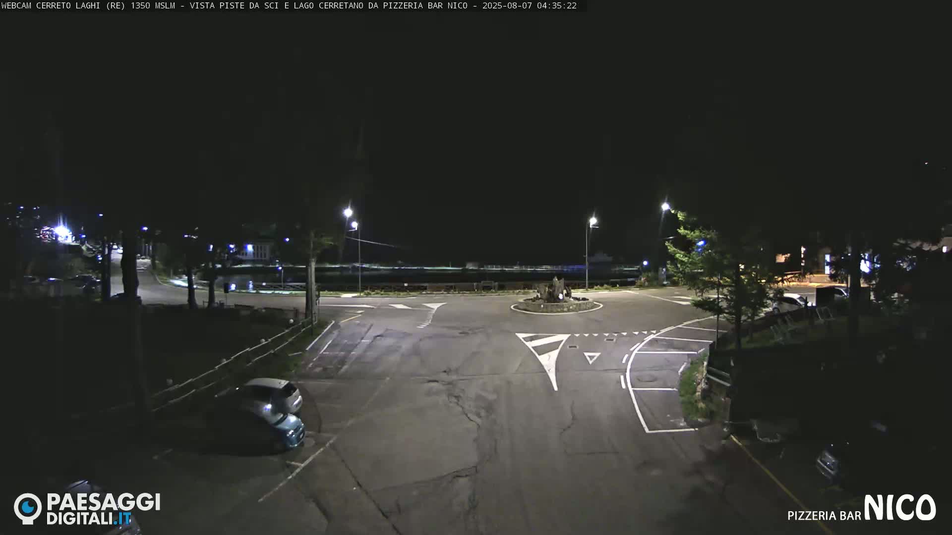 Cerreto Laghi Lake Ski Slopes & Lake's Square Live Cam  - Reggio Emilia, Emilia-Romagna, Italy