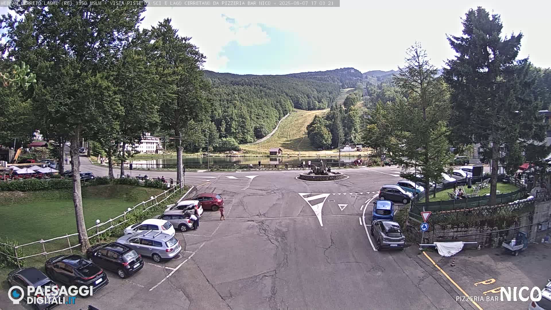 Cerreto Laghi Lake Ski Slopes & Lake's Square Live Cam  - Reggio Emilia, Emilia-Romagna, Italy