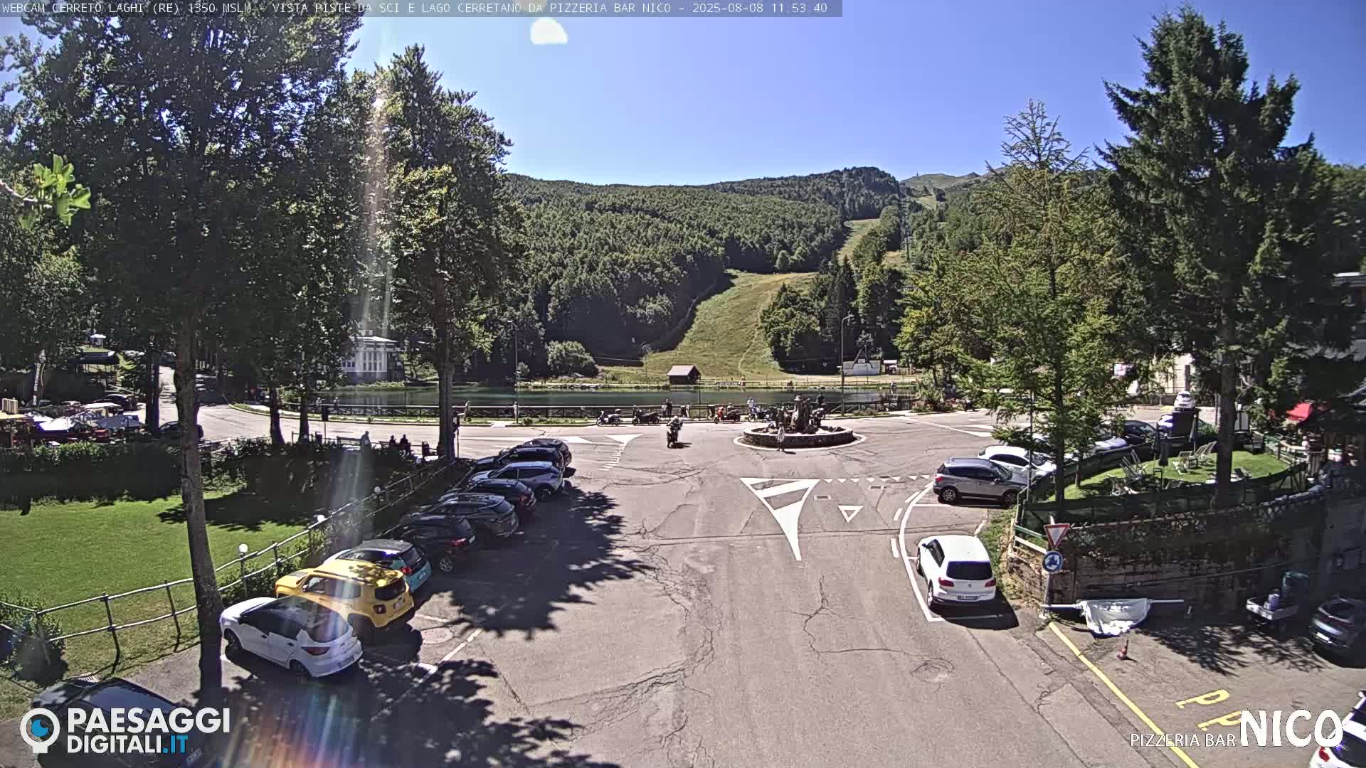 Cerreto Laghi Lake Ski Slopes & Lake's Square Live Cam  - Reggio Emilia, Emilia-Romagna, Italy
