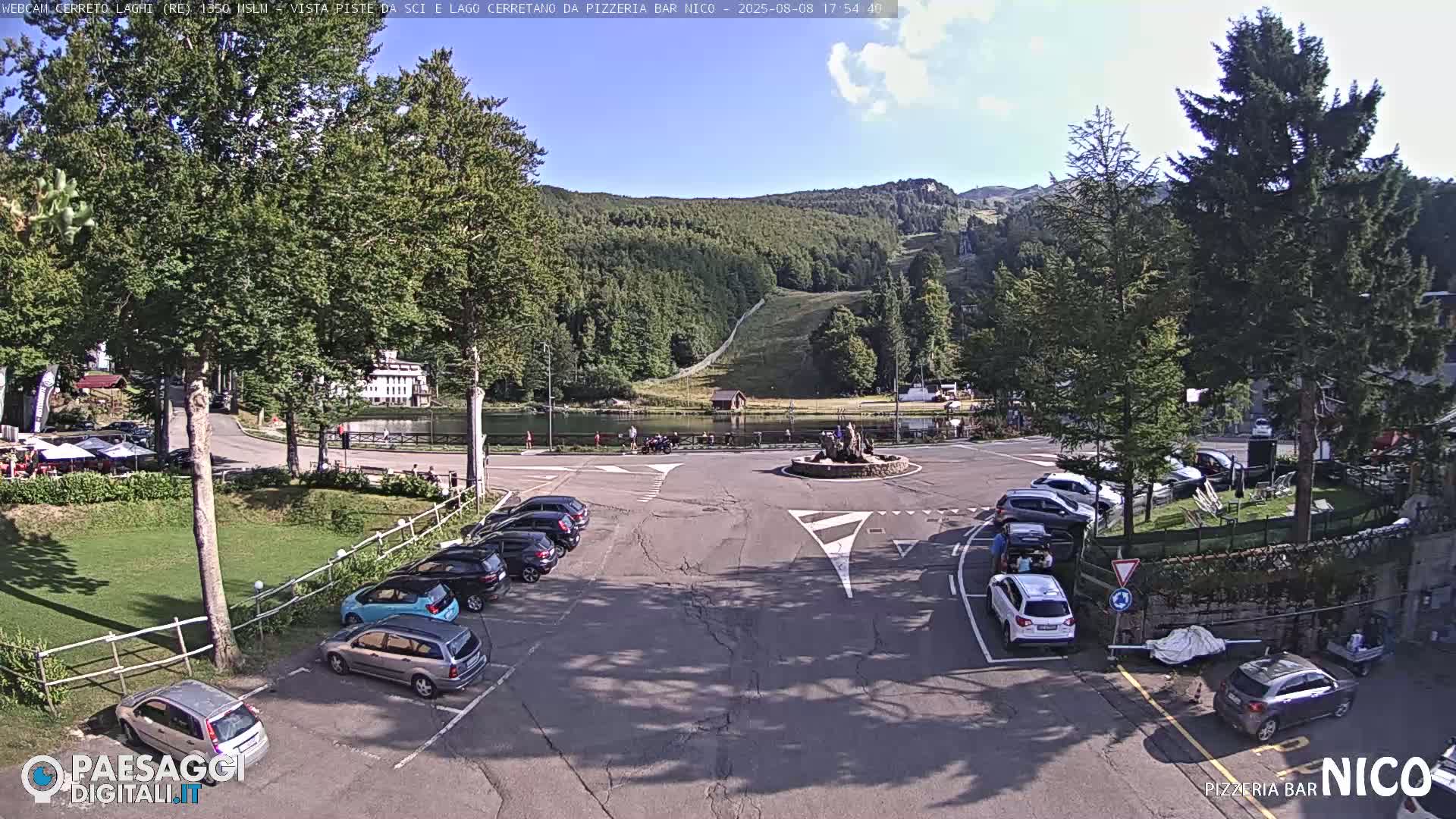 Cerreto Laghi Lake Ski Slopes & Lake's Square Live Cam  - Reggio Emilia, Emilia-Romagna, Italy
