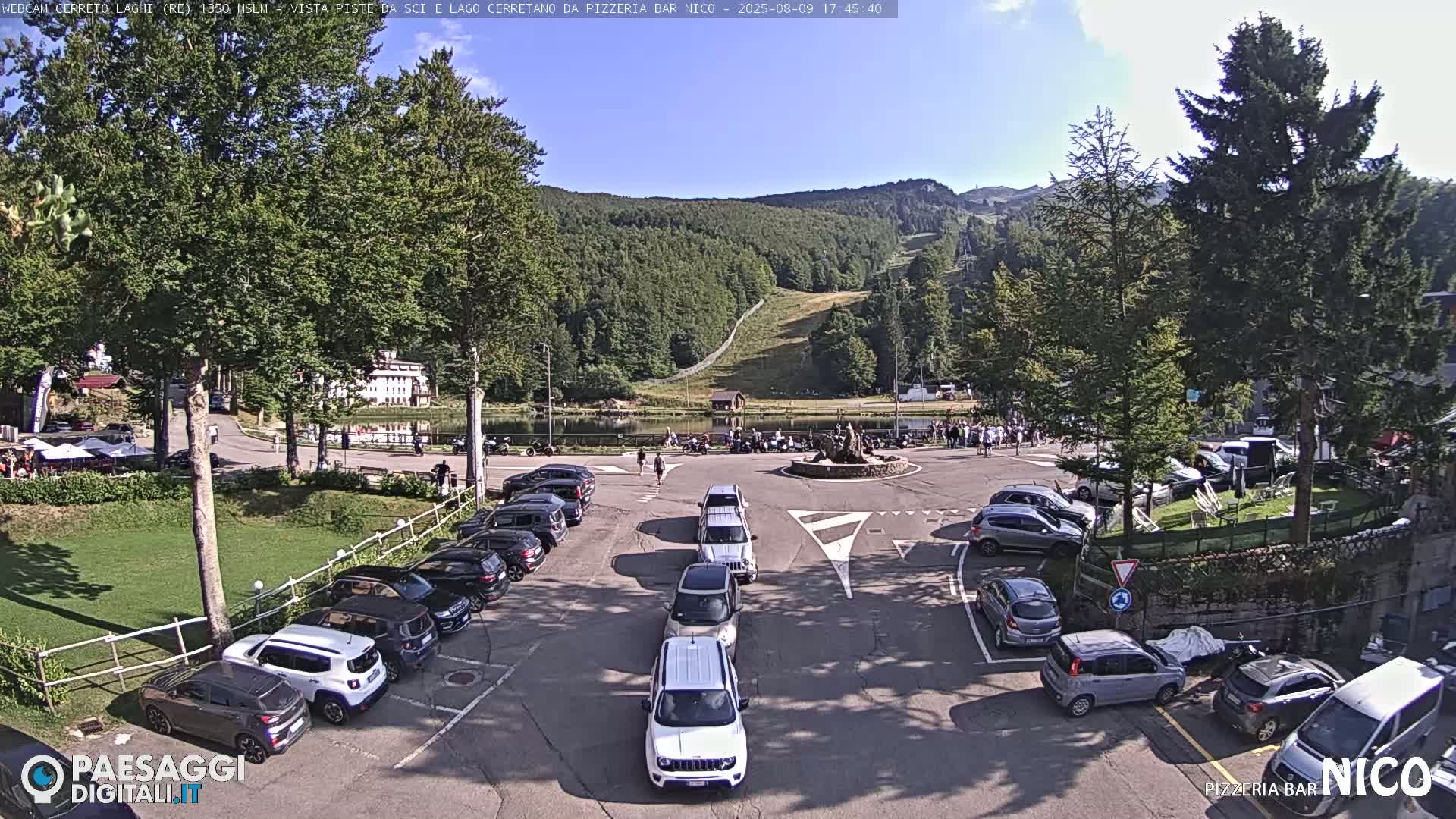 Cerreto Laghi Lake Ski Slopes & Lake's Square Live Cam  - Reggio Emilia, Emilia-Romagna, Italy