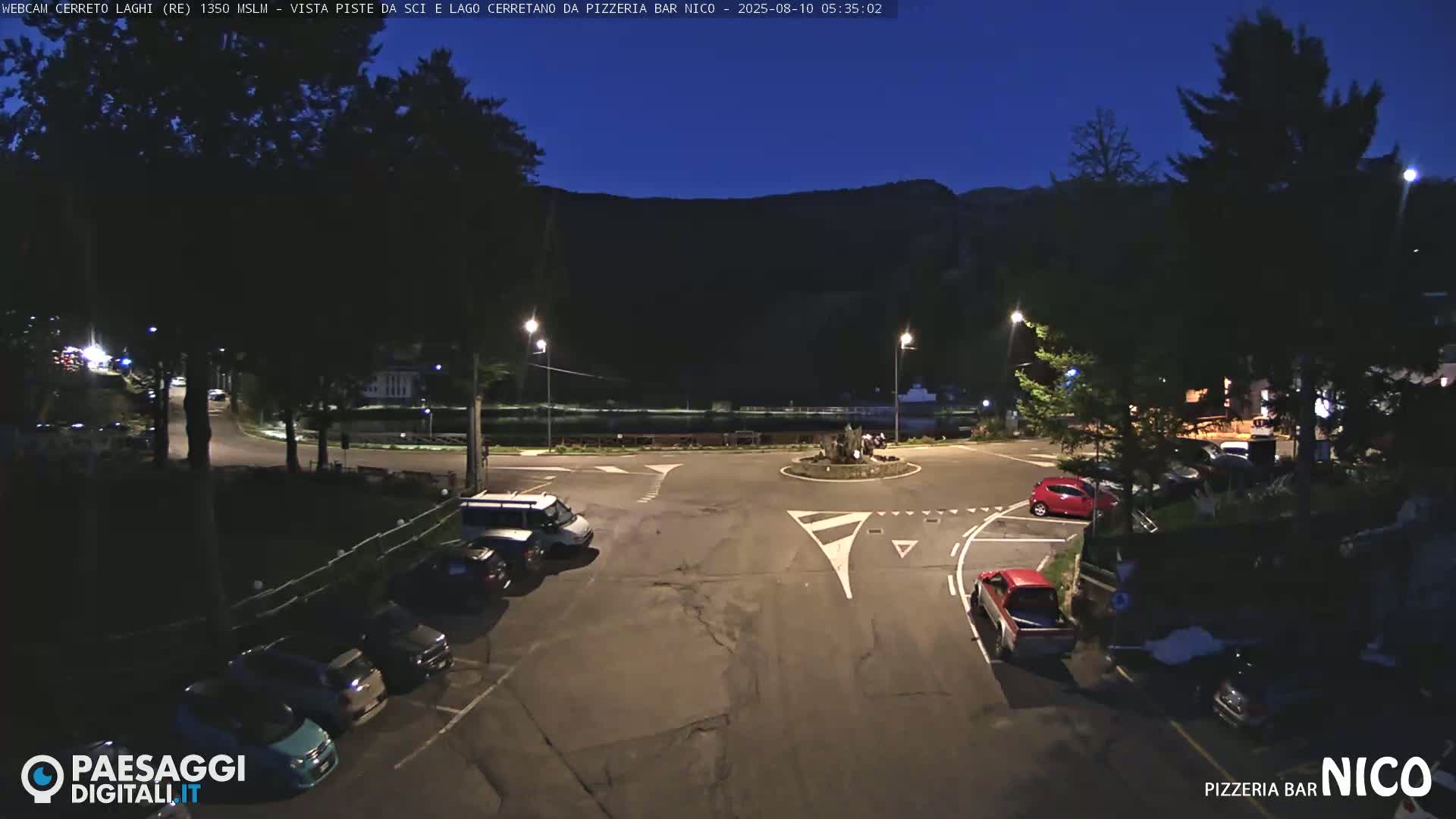 Cerreto Laghi Lake Ski Slopes & Lake's Square Live Cam  - Reggio Emilia, Emilia-Romagna, Italy