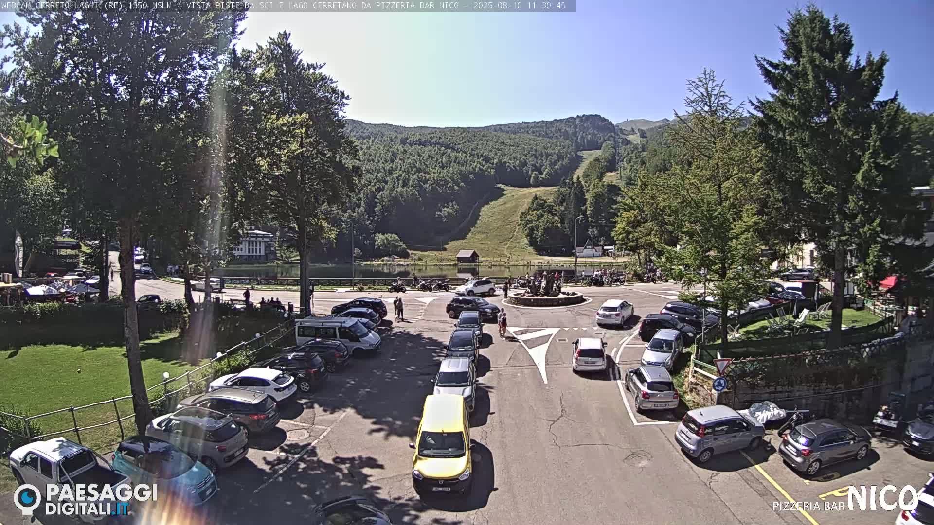 Cerreto Laghi Lake Ski Slopes & Lake's Square Live Cam  - Reggio Emilia, Emilia-Romagna, Italy