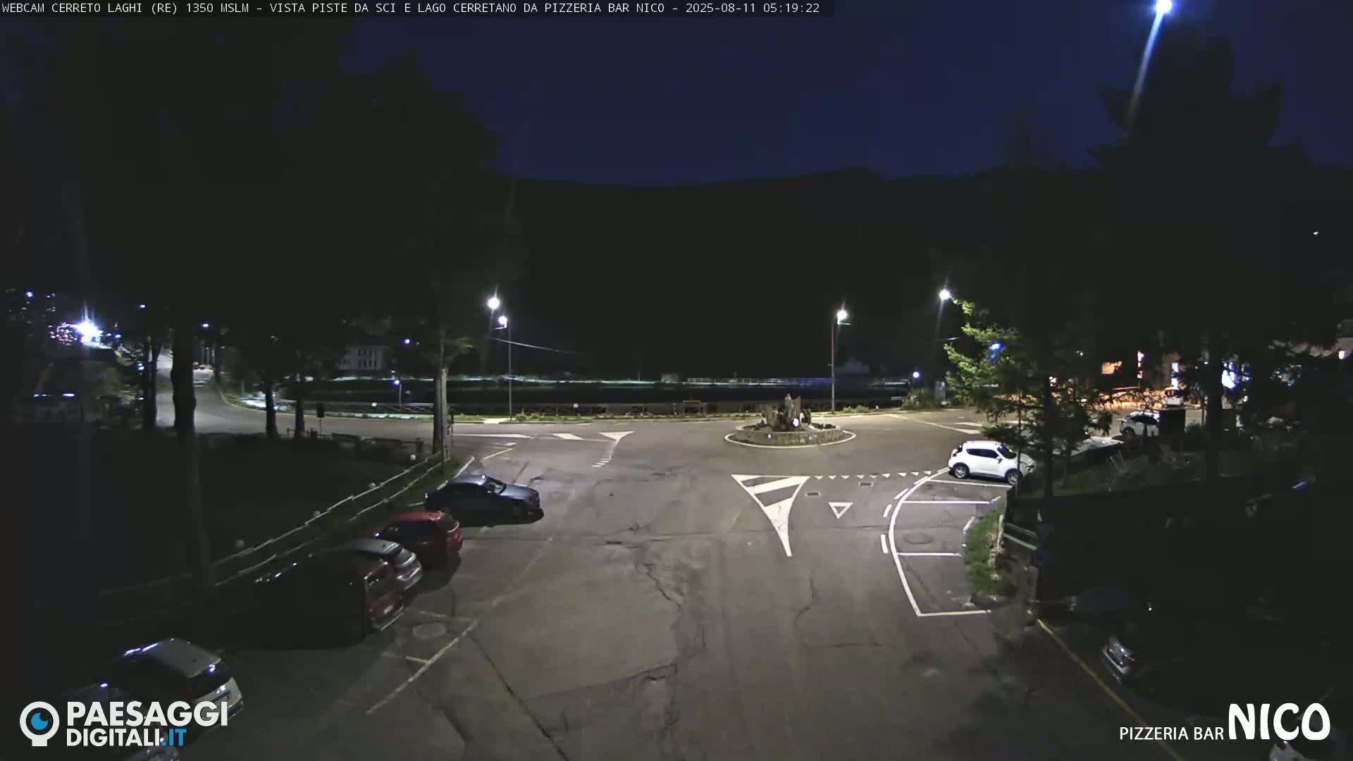 Cerreto Laghi Lake Ski Slopes & Lake's Square Live Cam  - Reggio Emilia, Emilia-Romagna, Italy