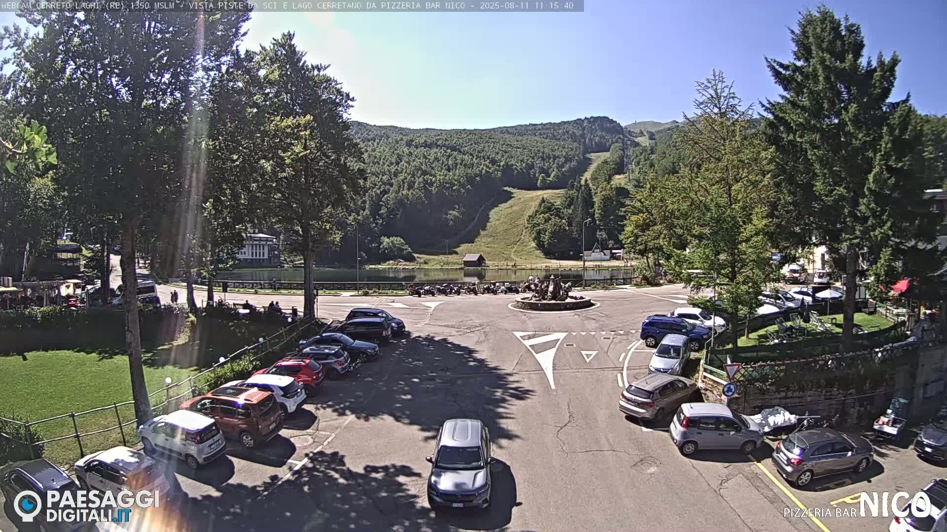Cerreto Laghi Lake Ski Slopes & Lake's Square Live Cam  - Reggio Emilia, Emilia-Romagna, Italy