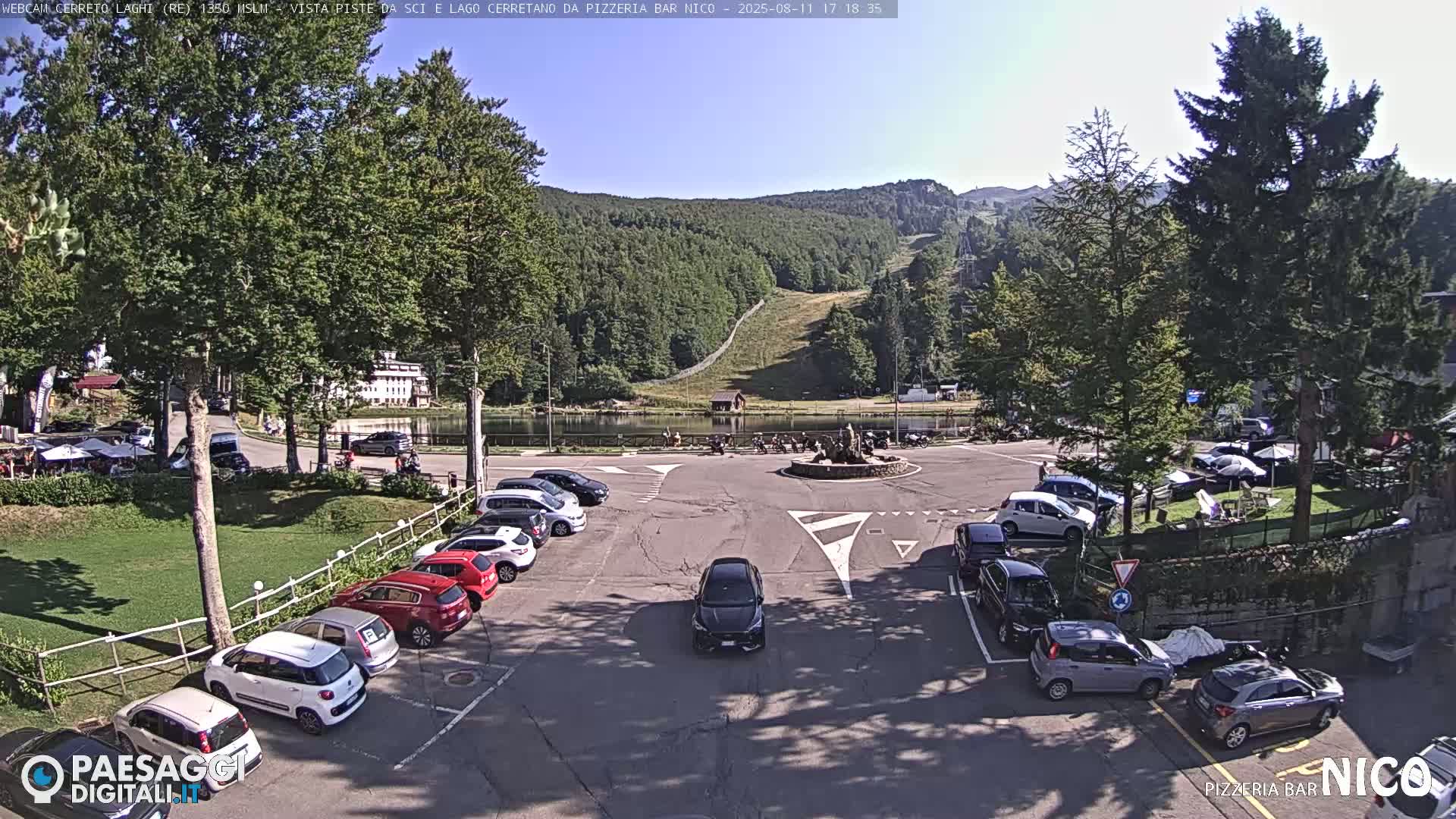 Cerreto Laghi Lake Ski Slopes & Lake's Square Live Cam  - Reggio Emilia, Emilia-Romagna, Italy