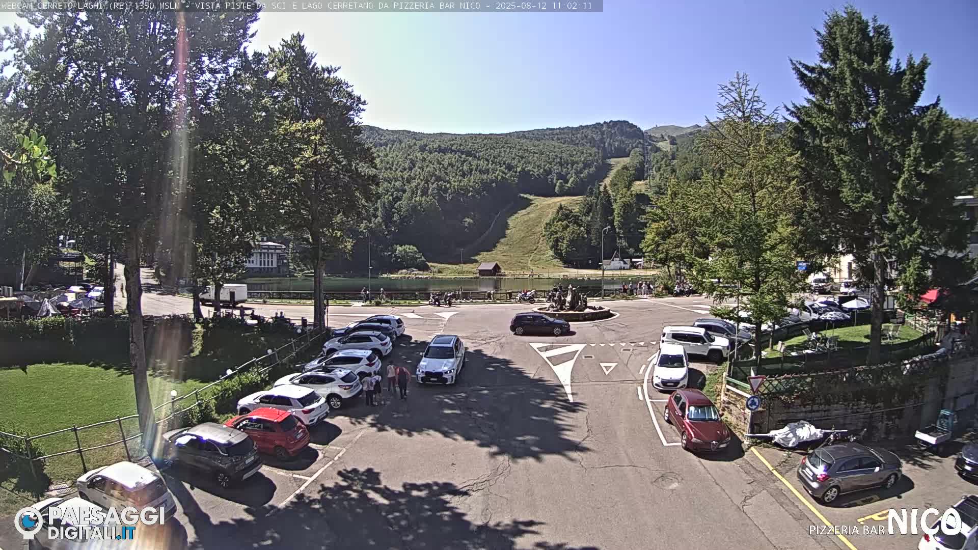 Cerreto Laghi Lake Ski Slopes & Lake's Square Live Cam  - Reggio Emilia, Emilia-Romagna, Italy