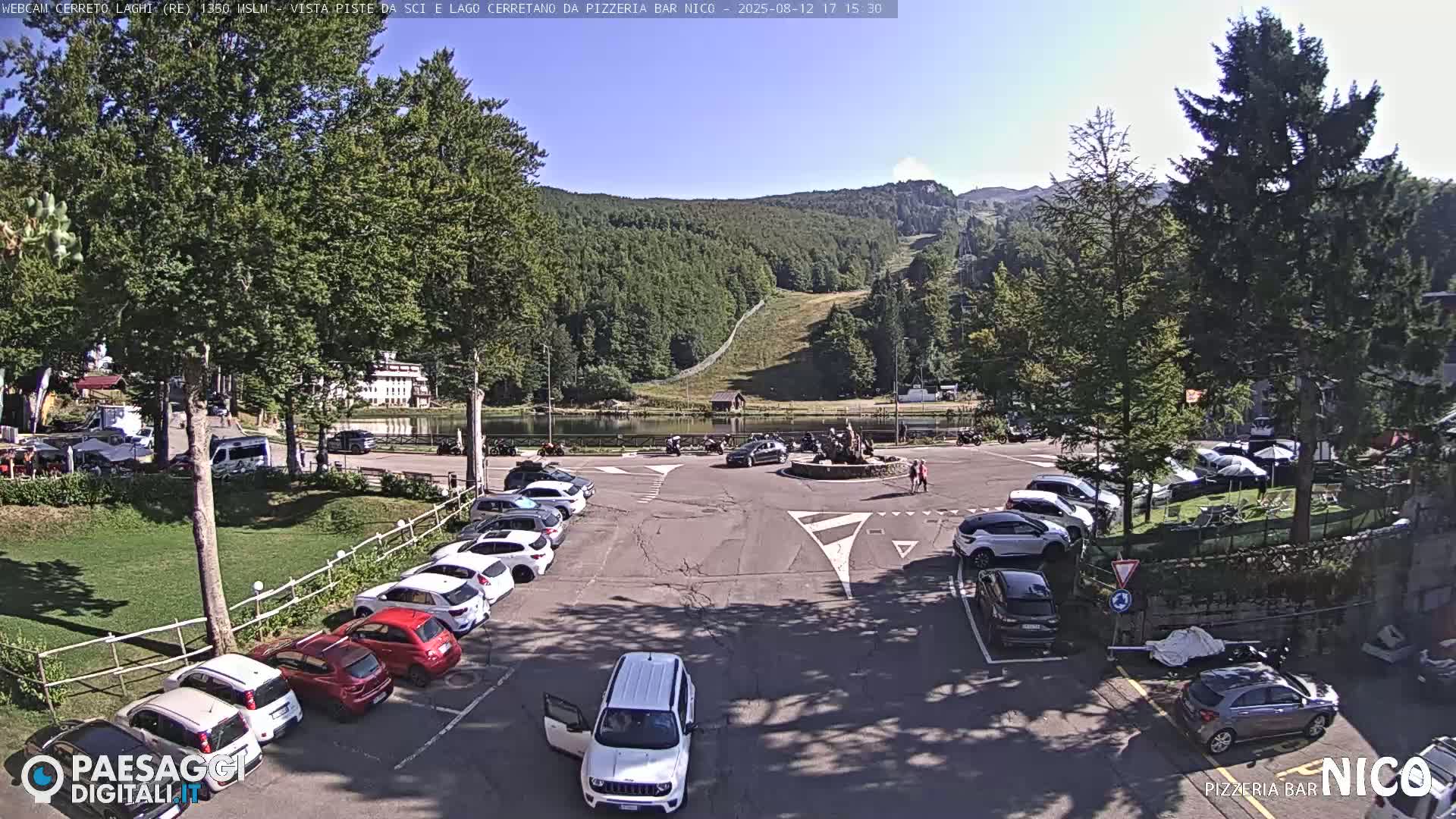 Cerreto Laghi Lake Ski Slopes & Lake's Square Live Cam  - Reggio Emilia, Emilia-Romagna, Italy