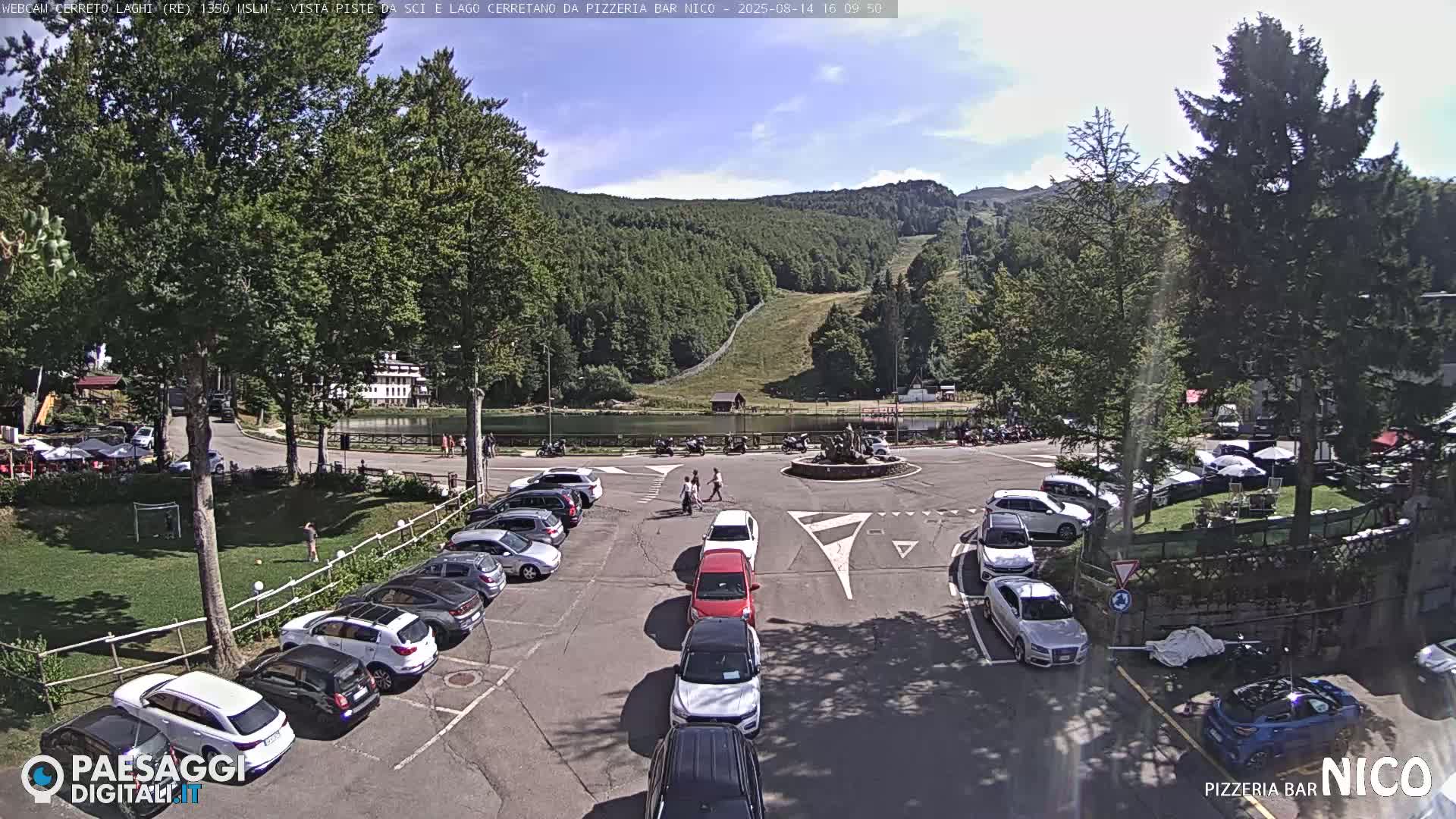 Cerreto Laghi Lake Ski Slopes & Lake's Square Live Cam  - Reggio Emilia, Emilia-Romagna, Italy