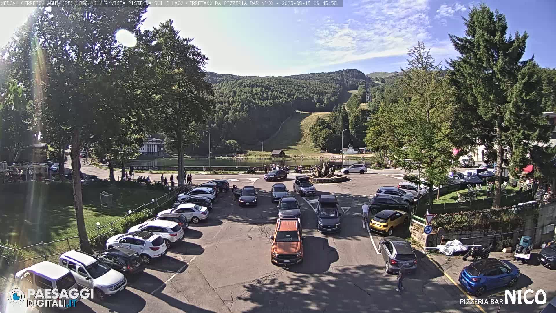 Cerreto Laghi Lake Ski Slopes & Lake's Square Live Cam  - Reggio Emilia, Emilia-Romagna, Italy
