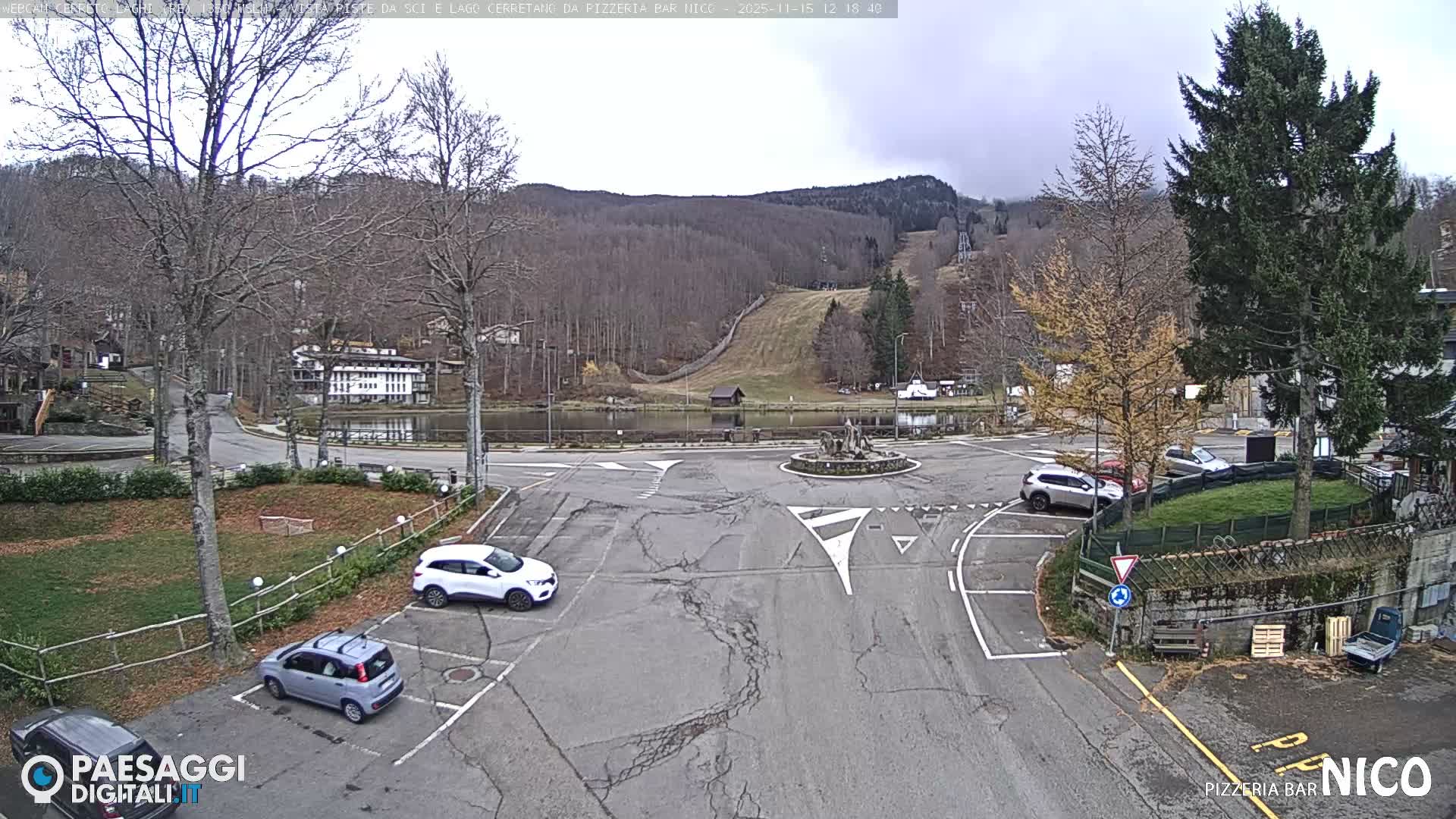 Cerreto Laghi Lake Ski Slopes & Lake's Square Live Cam  - Reggio Emilia, Emilia-Romagna, Italy
