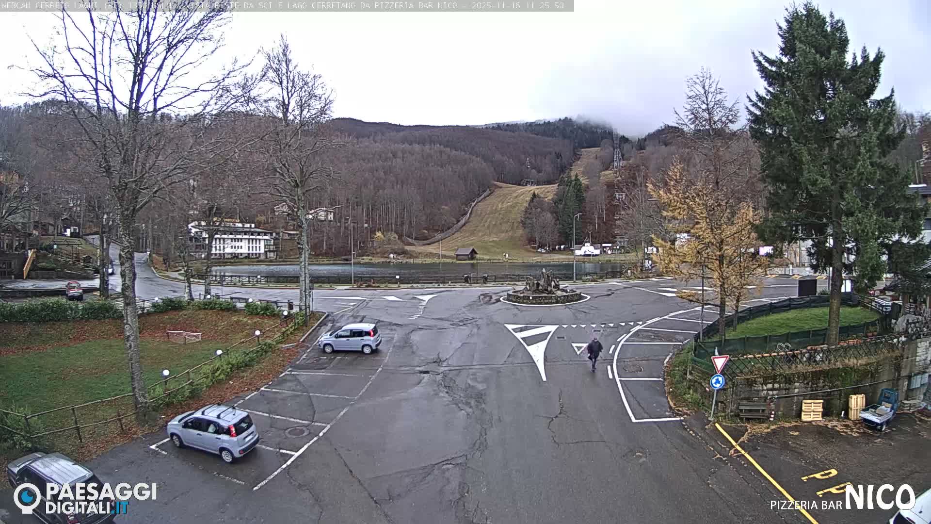 Cerreto Laghi Lake Ski Slopes & Lake's Square Live Cam  - Reggio Emilia, Emilia-Romagna, Italy