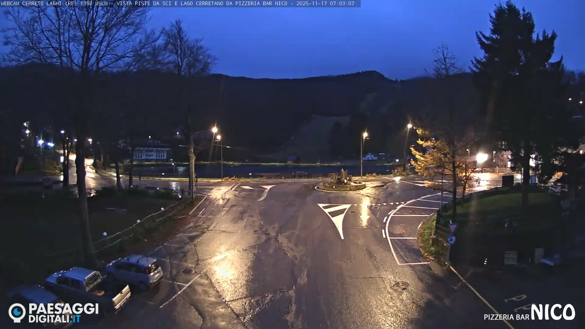 Cerreto Laghi Lake Ski Slopes & Lake's Square Live Cam  - Reggio Emilia, Emilia-Romagna, Italy