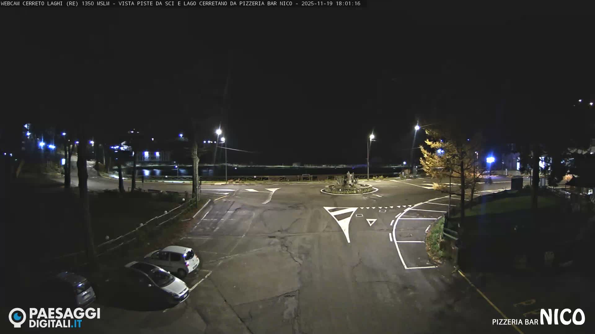 Cerreto Laghi Lake Ski Slopes & Lake's Square Live Cam  - Reggio Emilia, Emilia-Romagna, Italy